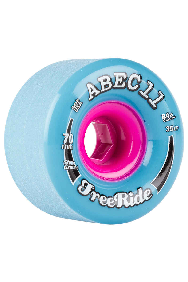 ABEC 11 Classic Freeride 70mm 84A Wheels (blue) 4 Pack