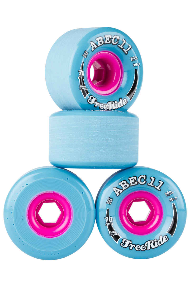 ABEC 11 Classic Freeride 70mm 84A Wheels (blue) 4 Pack