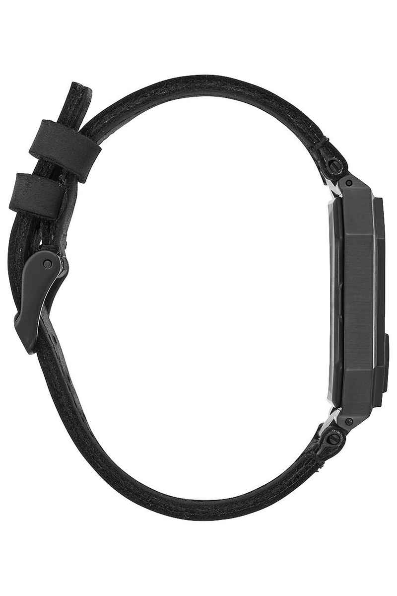 Nixon The Re-Run Leather Uhr (all black)