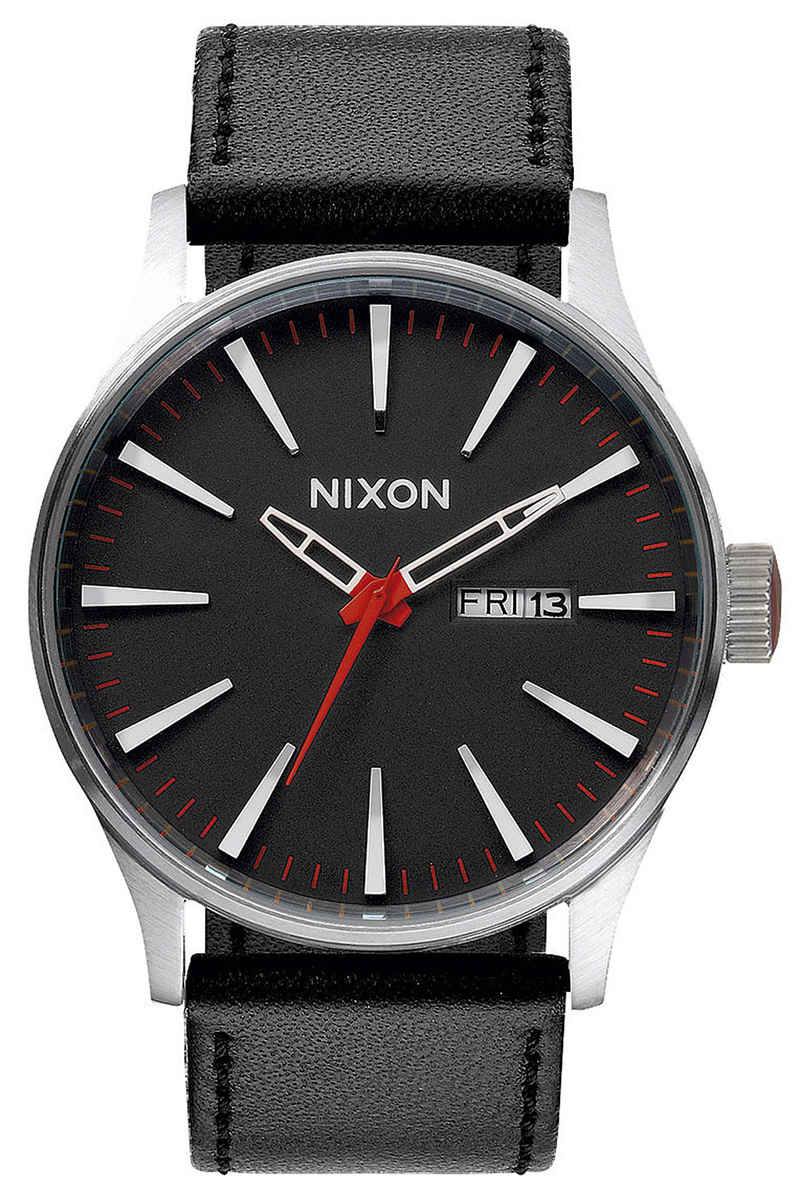 Nixon The Sentry Leather Uhr (black)