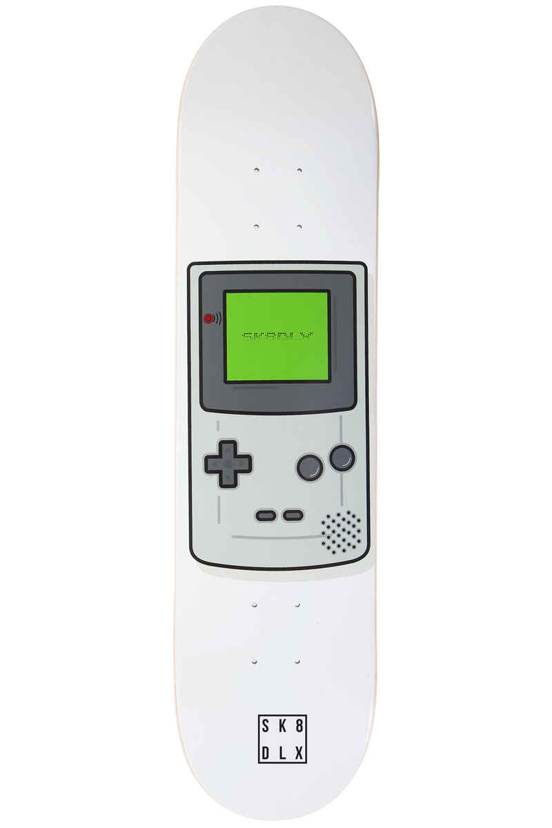 SK8DLX Game Over 7.625" Deck (white grey)