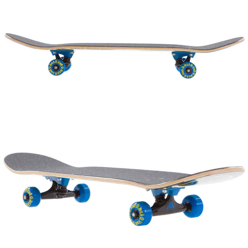 Darkstar Roots Mid 7.375" Komplettboard kids (yellow blue)