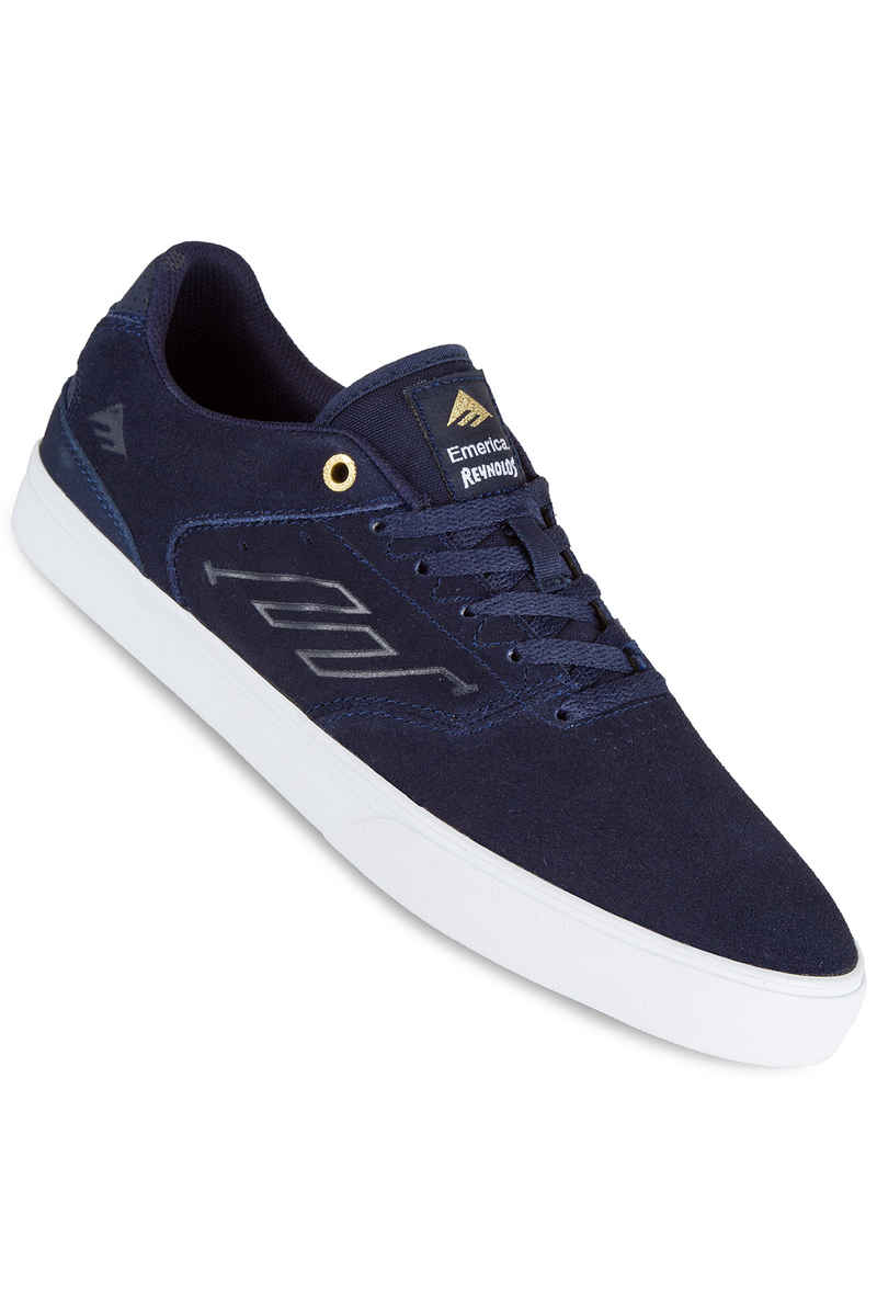 Emerica The Reynolds Low Vulc Suede Shoes (navy white gold)