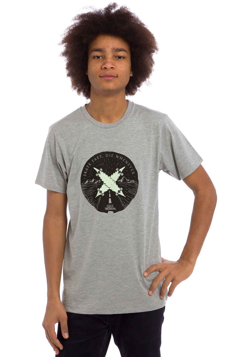 Legalize Longboarding Crossed T-Shirt (heather grey)