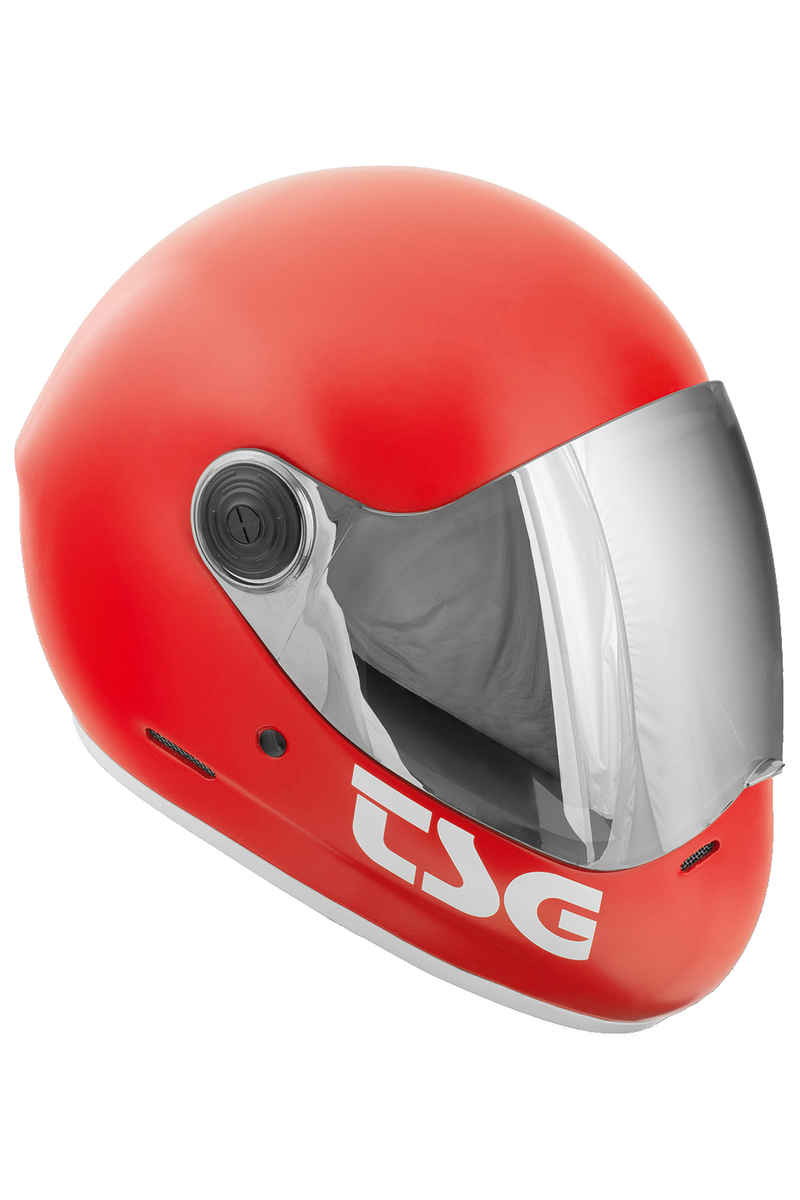 TSG Pass Solid Color Helm (satin fire red)