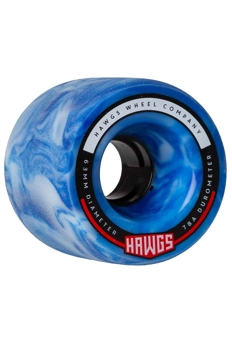 Hawgs Fattie Roue (skyblue swirl) 4 Pack 63mm 78A