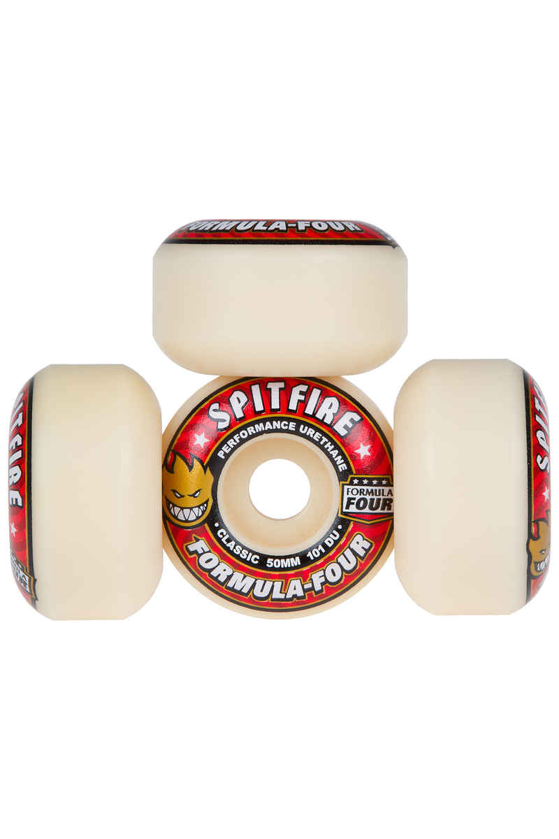 Spitfire Formula Four Classic Wiel (white red) 50mm 101A 4 Pack