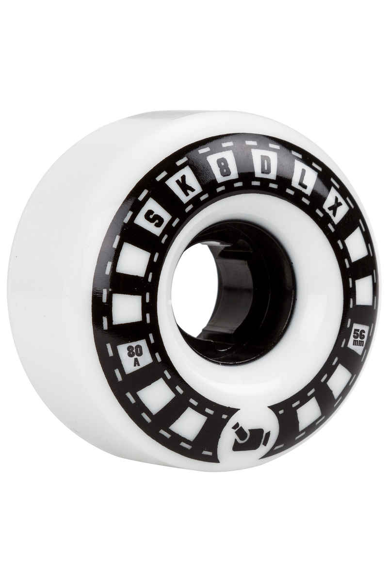 SK8DLX VHX Cruiser Series Roue (white black) 56mm 4 Pack 80A
