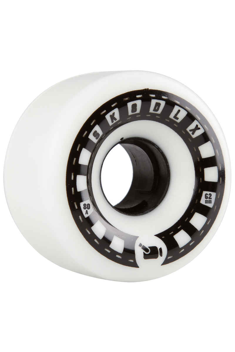 SK8DLX VHX Cruiser Series Wheels (white black) 4 Pack 62mm 80A