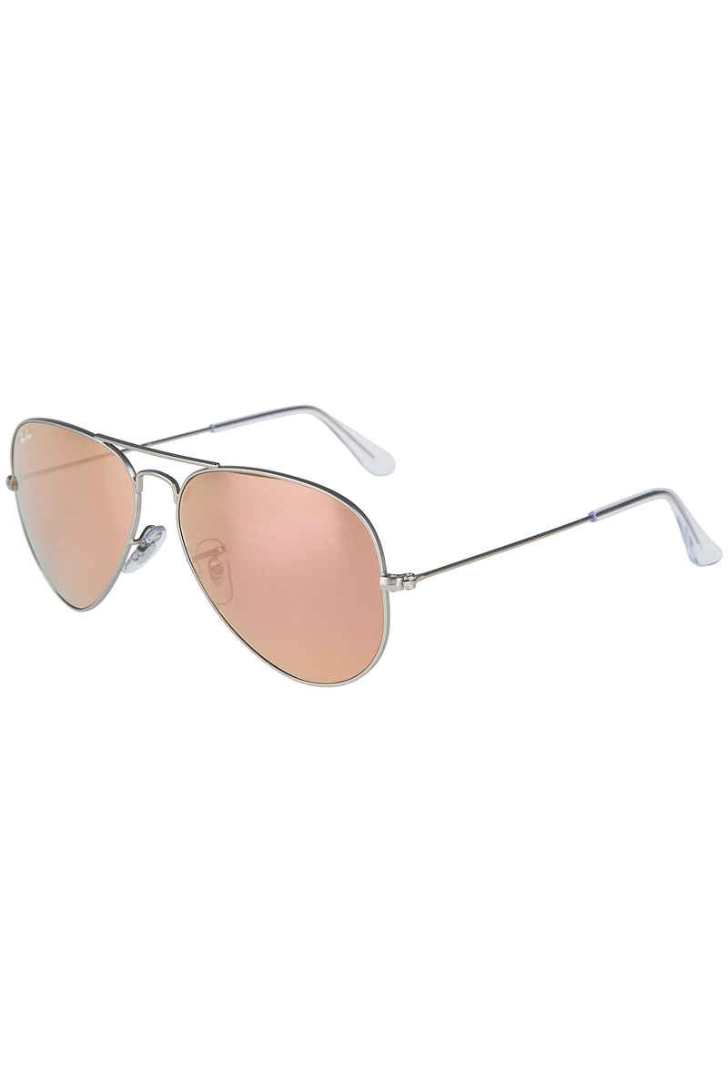 Ray-Ban Aviator Flash Metal Sonnenbrille 58mm (matte silver)