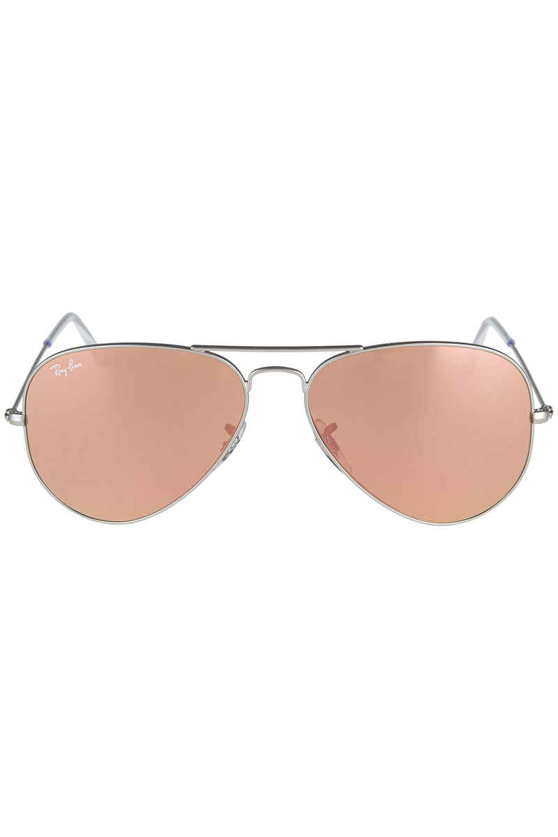 Ray-Ban Aviator Flash Metal Sonnenbrille 58mm (matte silver)