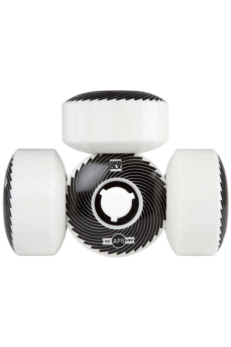 SK8DLX AFS Turbo Series Roue (white black) 55mm 100A 4 Pack