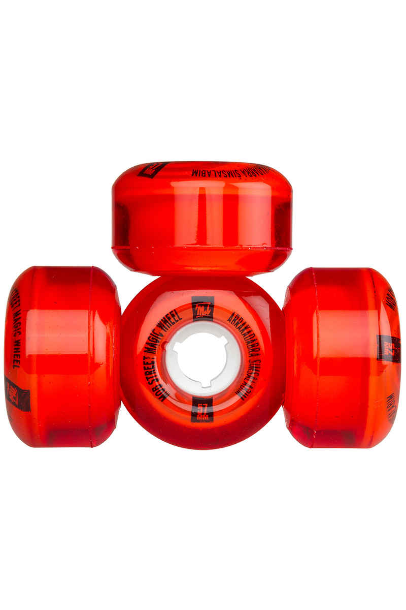 MOB Skateboards Street Magic Wiel (clear red) 57mm 4 Pack 78A