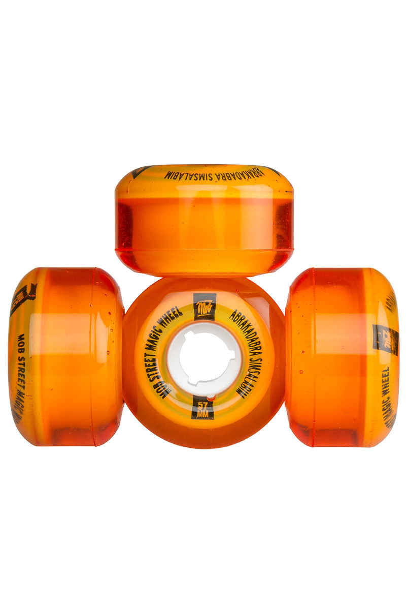 MOB Skateboards Street Magic Rollen (clear orange) 57mm 4er Pack 78A