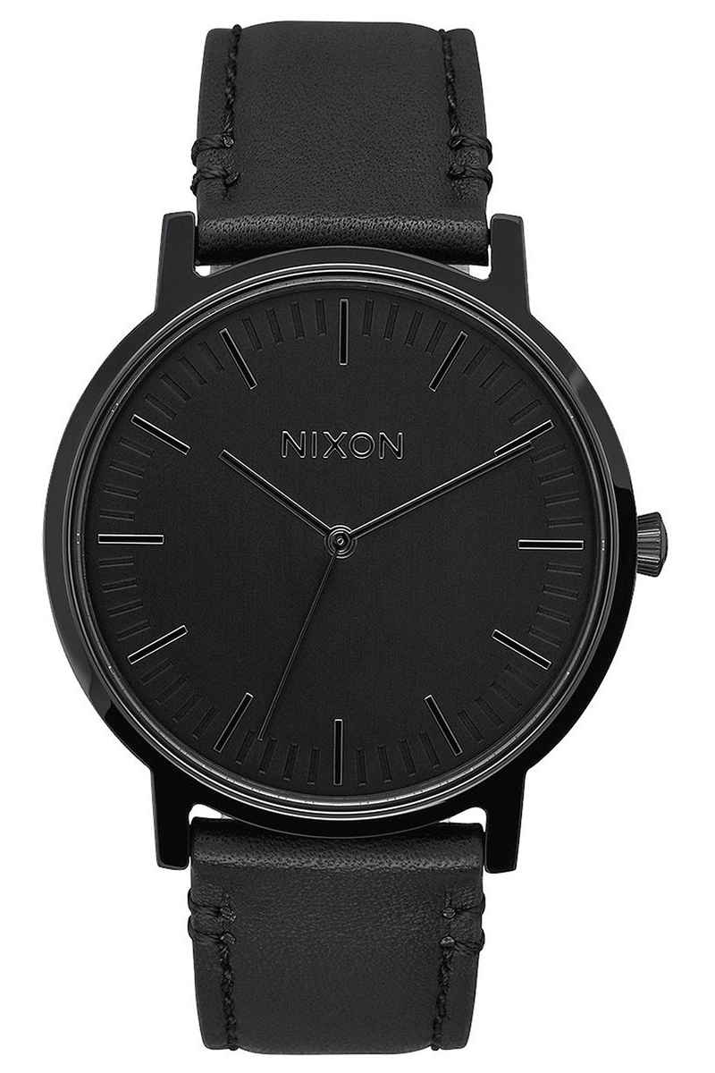 Nixon The Porter Leather Uhr (all black)
