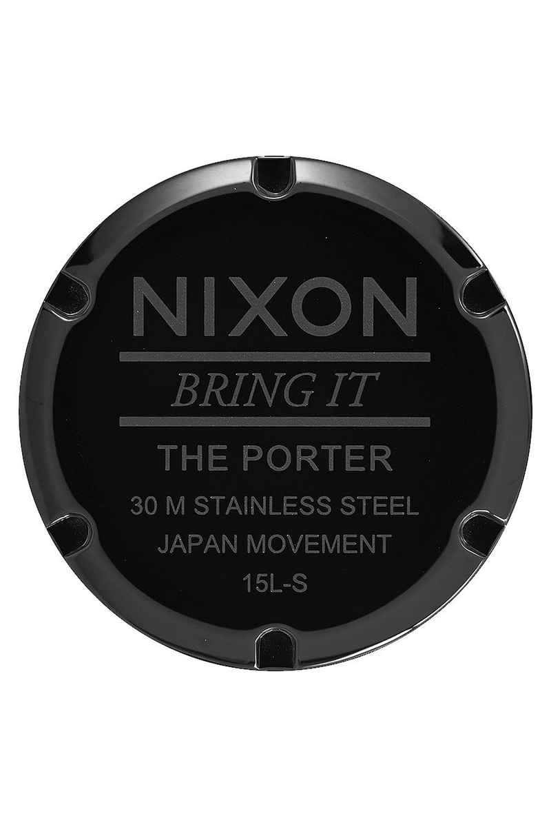 Nixon The Porter Leather Uhr (all black)