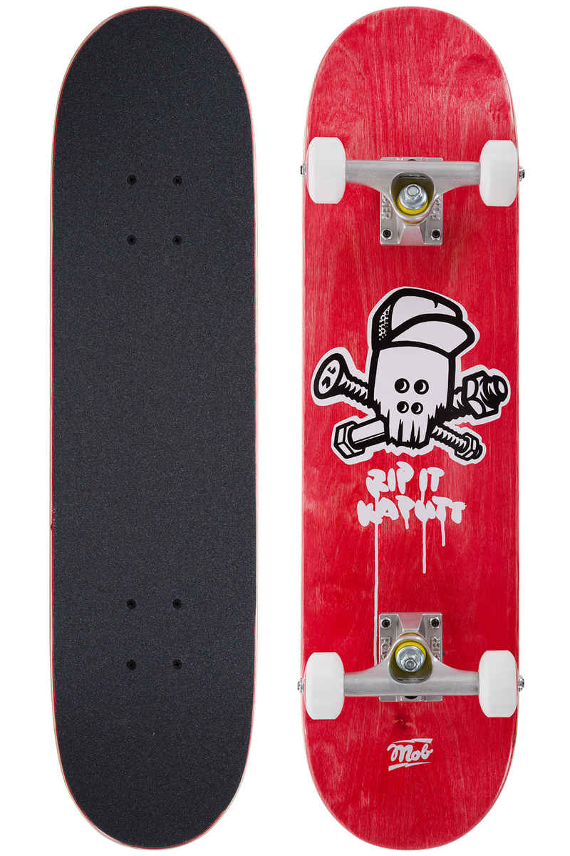 MOB Skateboards Team Skull Mini 7.25" Tavola completa kids (red)