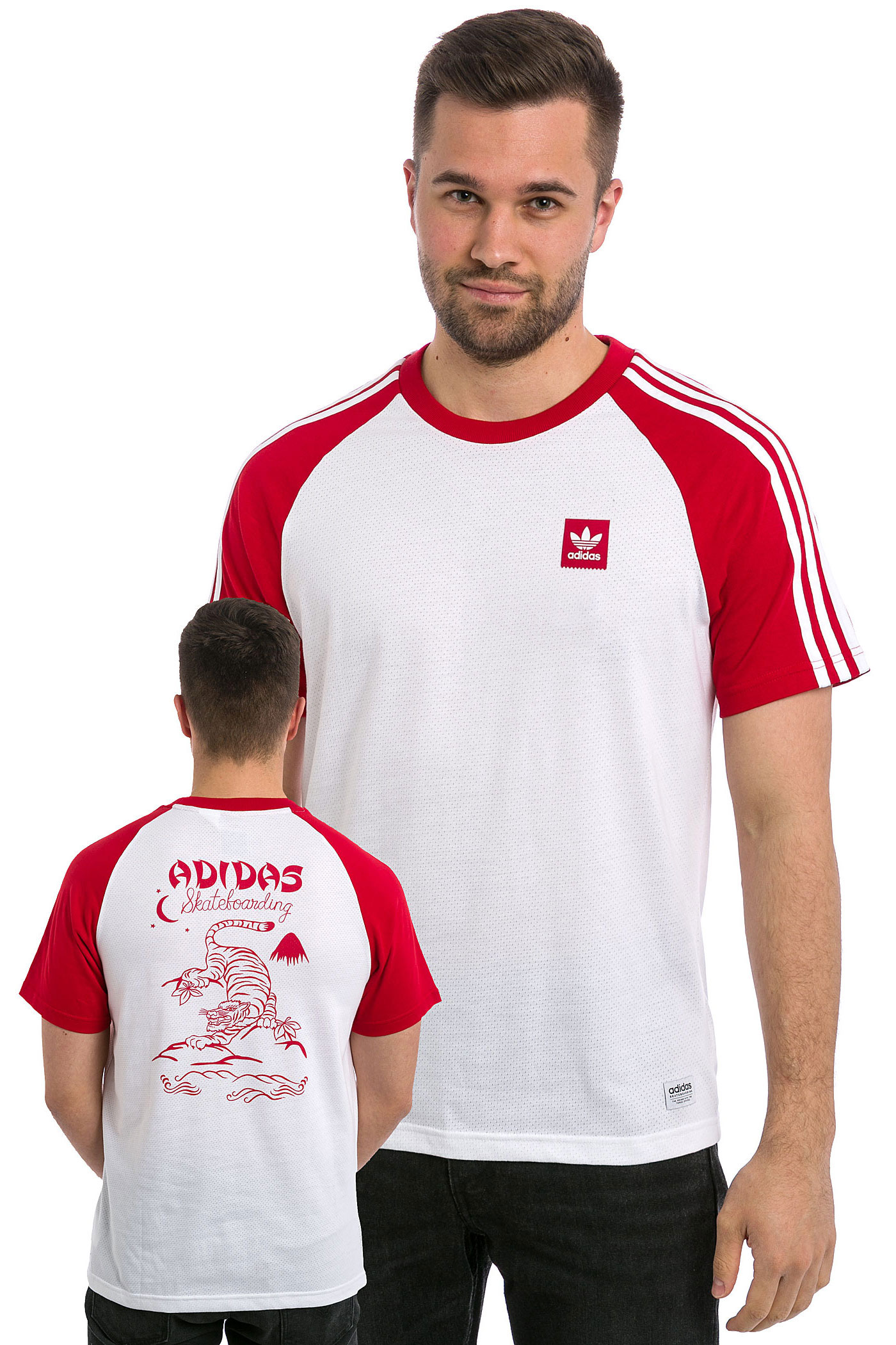 adidas Soccer Jersey T-Shirt (white scarlet) buy at skatedeluxe