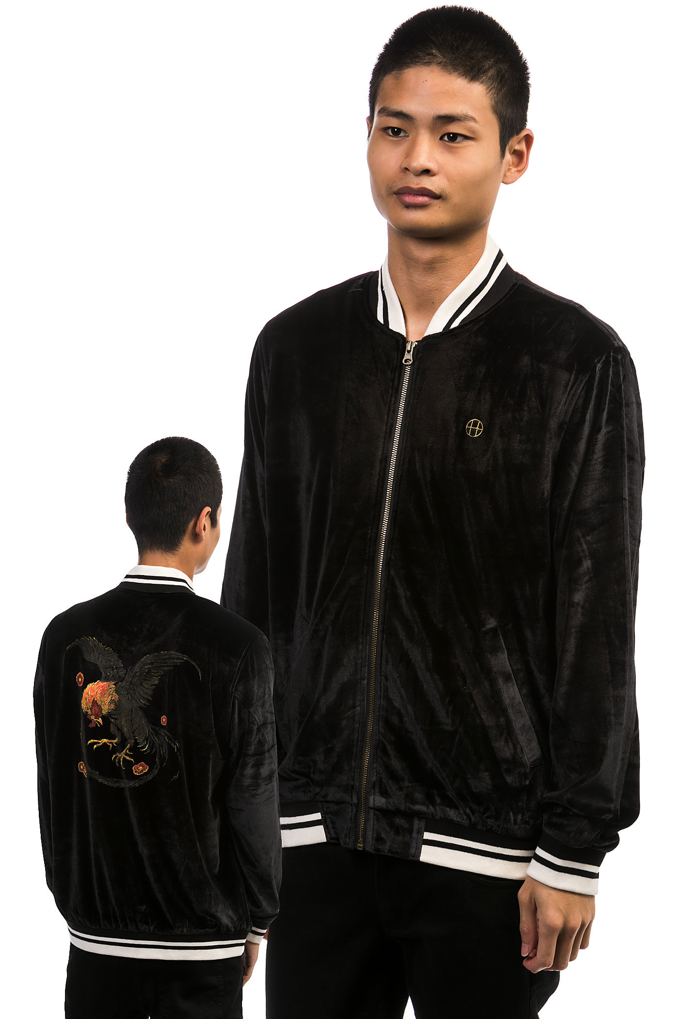 HUF Wild Cock Bomber Jacke black kaufen bei skatedeluxe