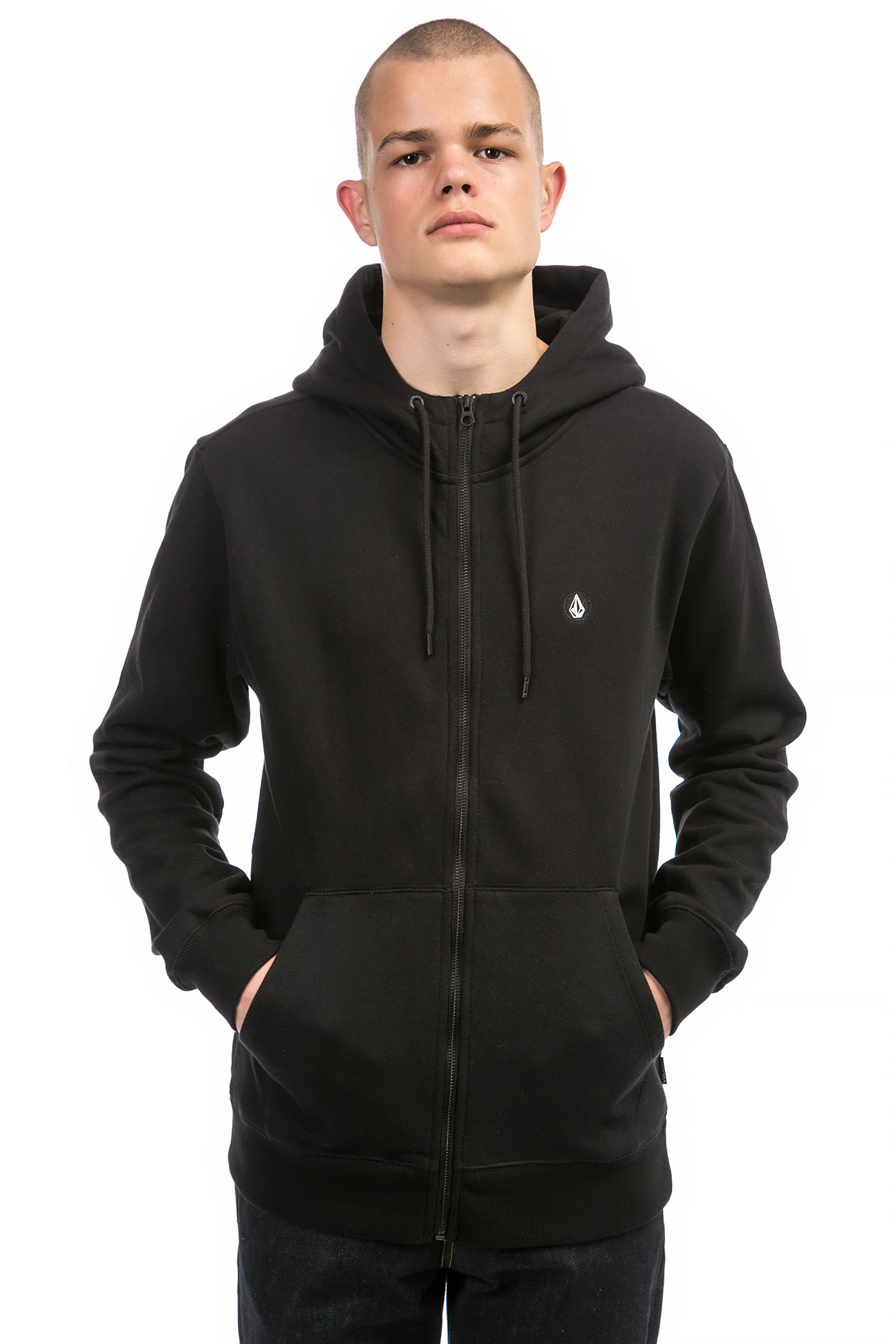 Stn Sngl Zip Volcom Avec sweatshirt Capuchonblack 80OnXwPk