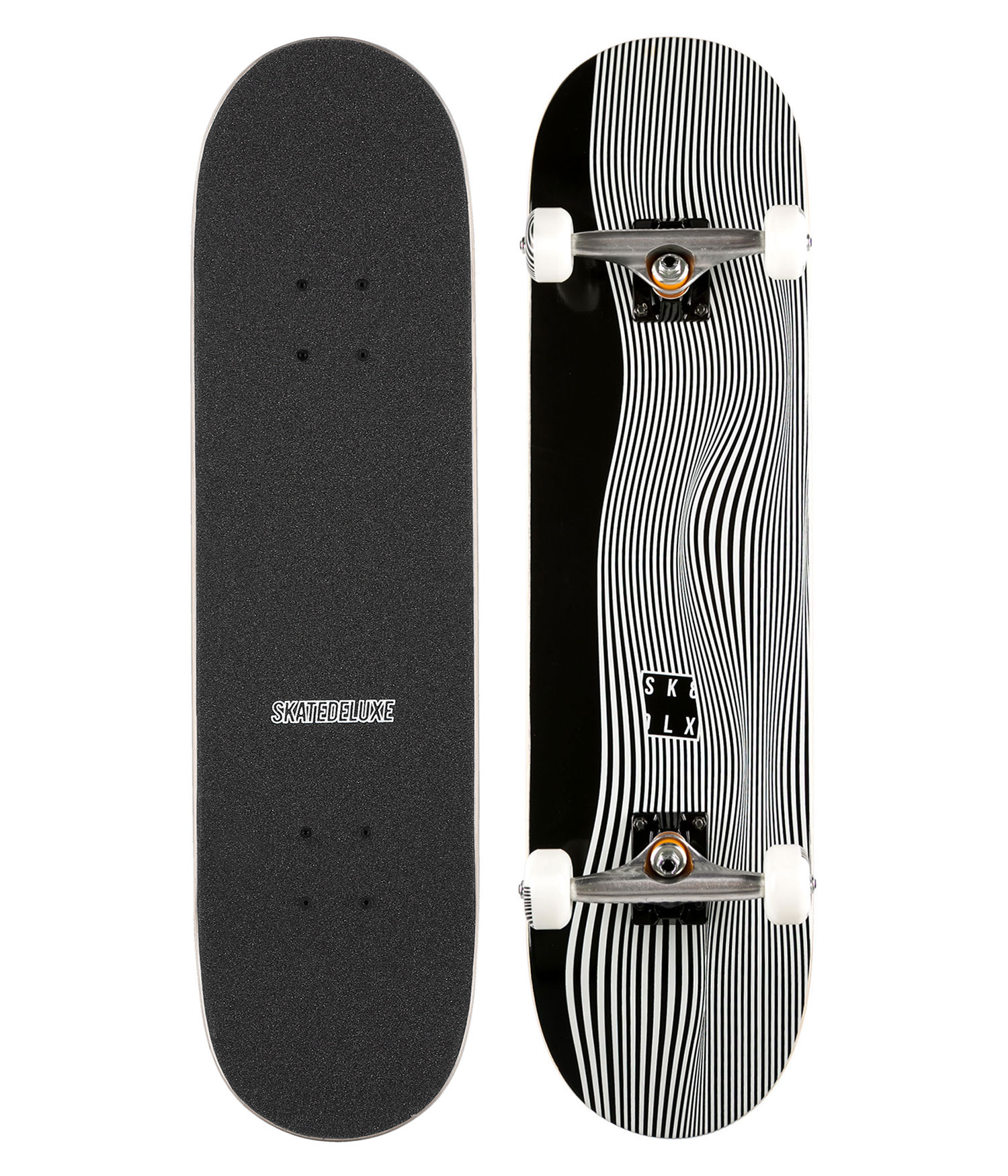 skatedeluxe Wave 8.125" Komplettboard black white