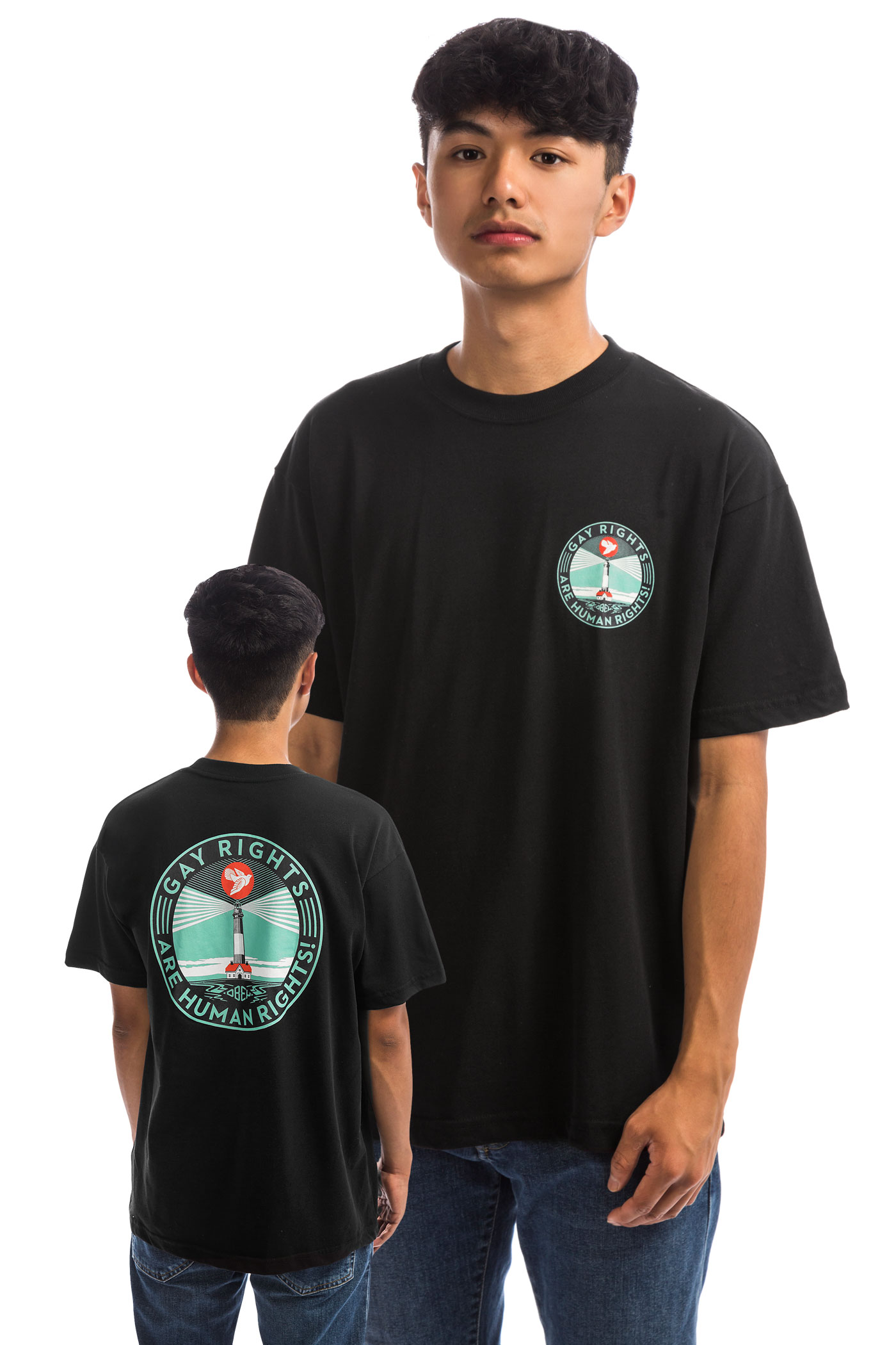 Obey T shirtblack Fire Island Awareness wPnkO0