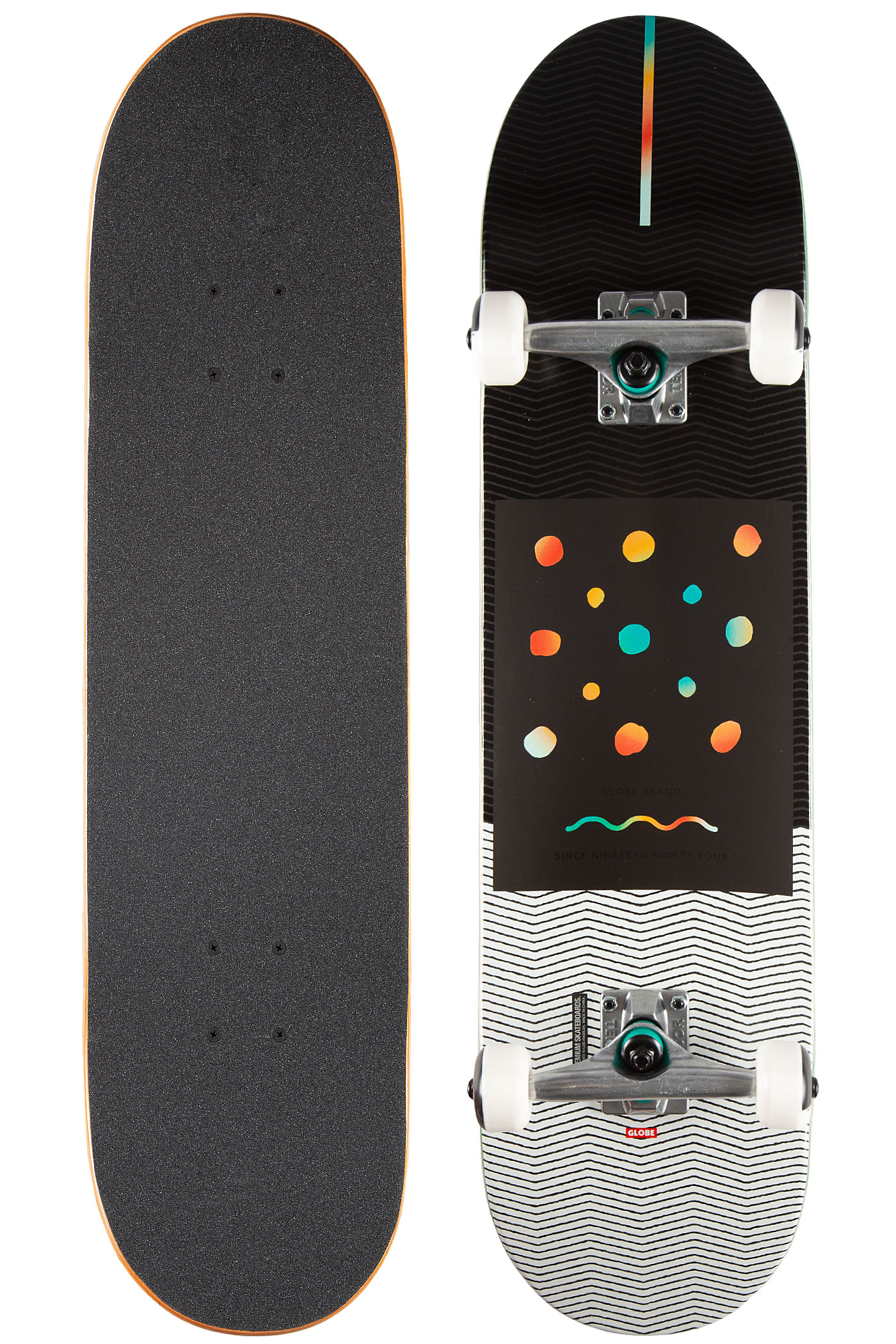 Globe Nine Dot Four 8" Komplettboard black white