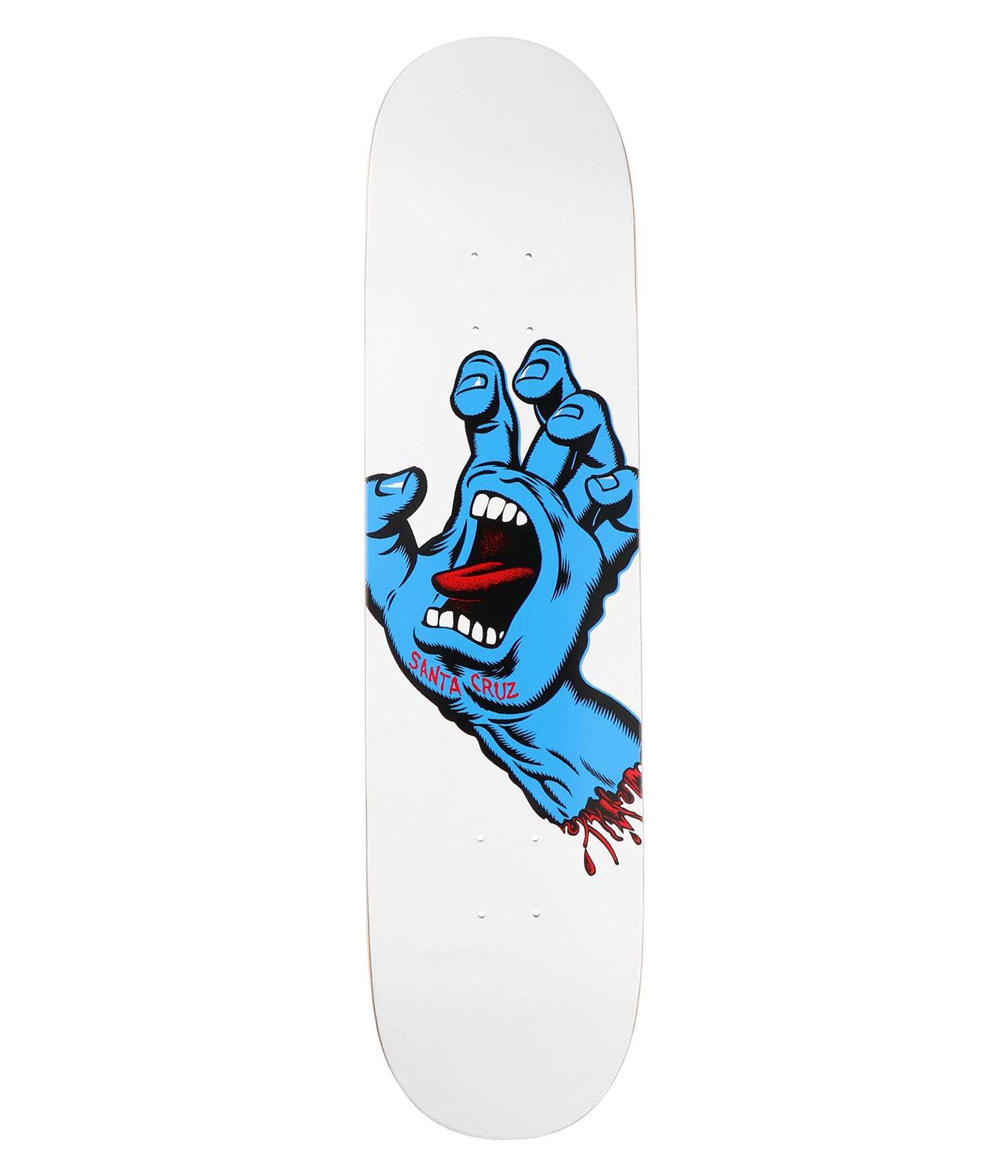 Santa Cruz Screaming Hand 8.25" Skateboard Deck white