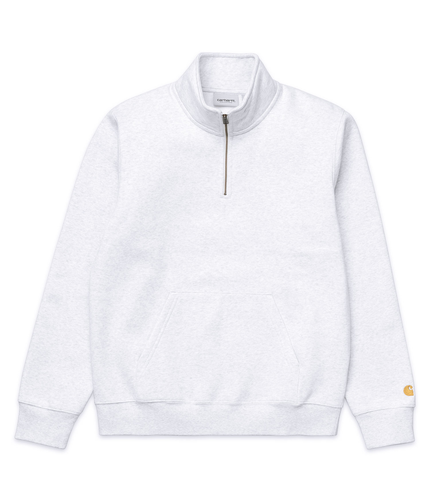 Carhartt WIP Chase Neck Zip Sweatshirt ash heather gold Herren M