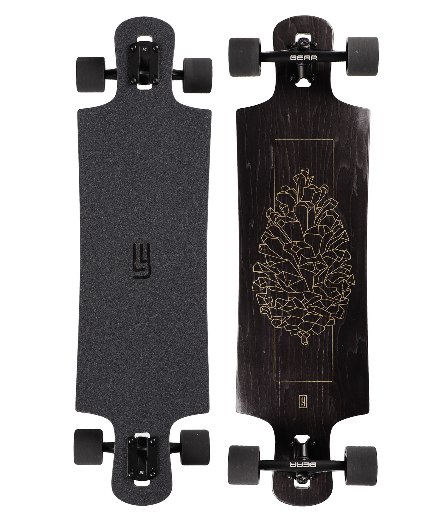 Landyachtz Drop Hammer 36.5" (92,7cm) Komplett-Longboard black pinecone