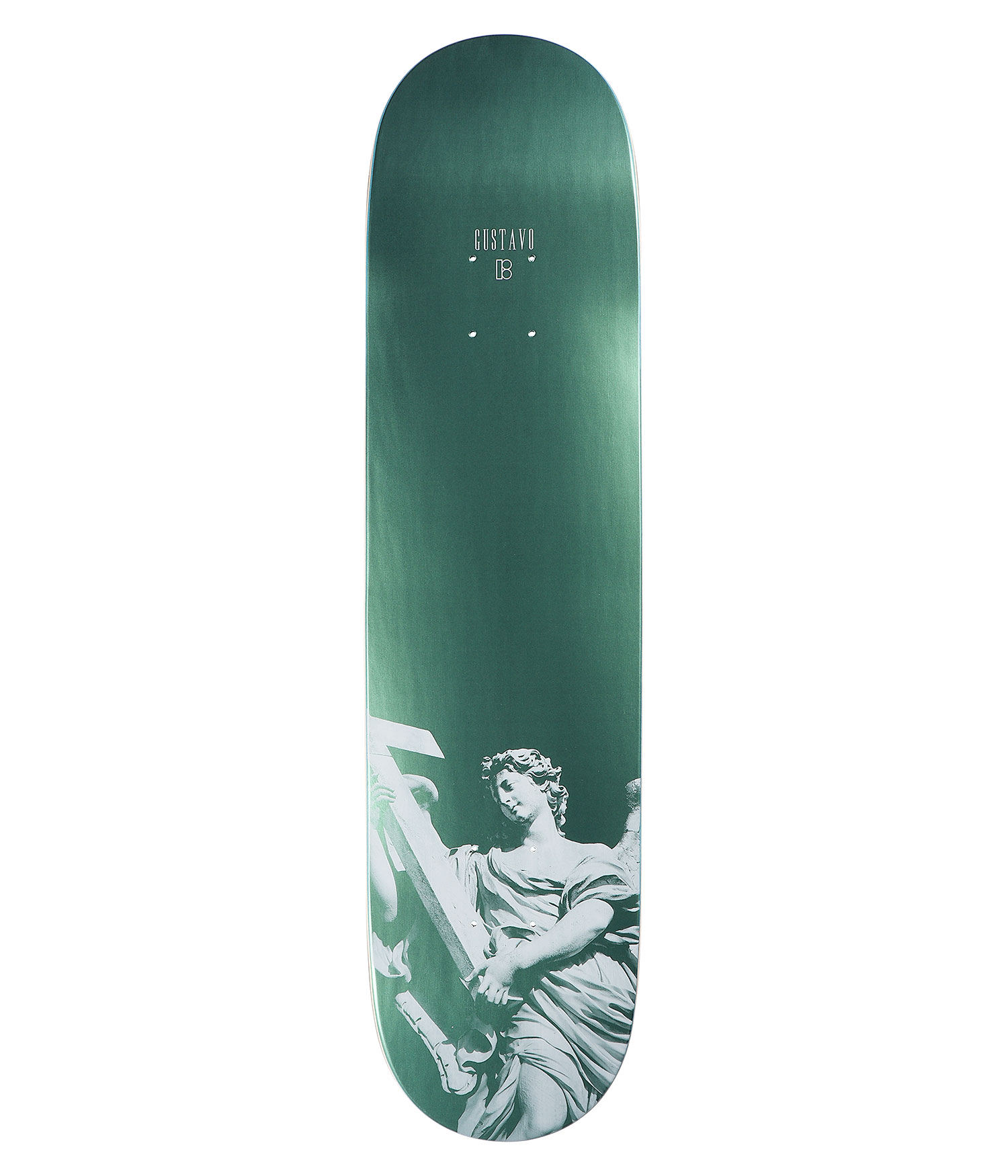 Plan B Gustavo Metallic Monument 7.75" Skateboard Deck green