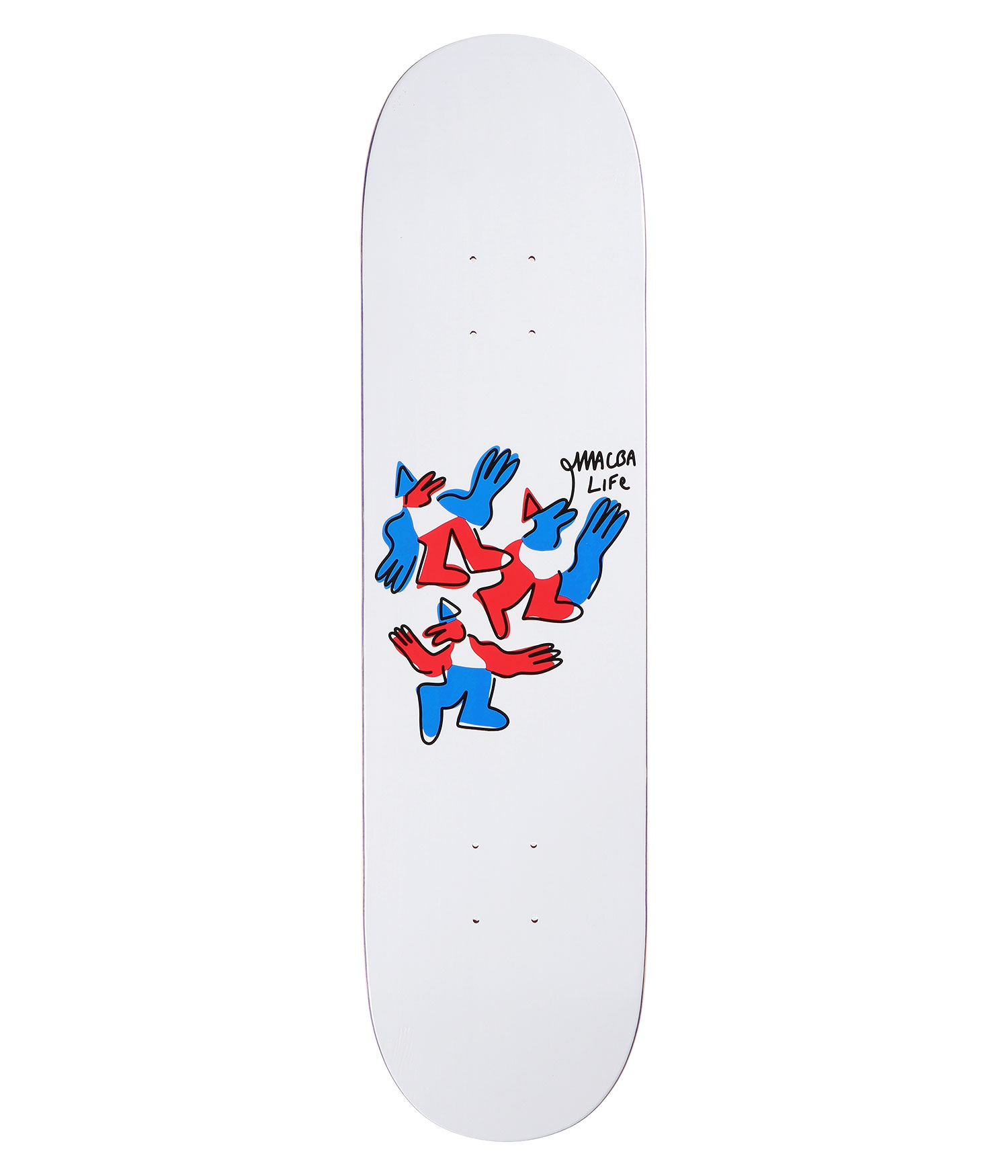 Macba Life x Lucas Beaufort Friends 8" Skateboard Deck white