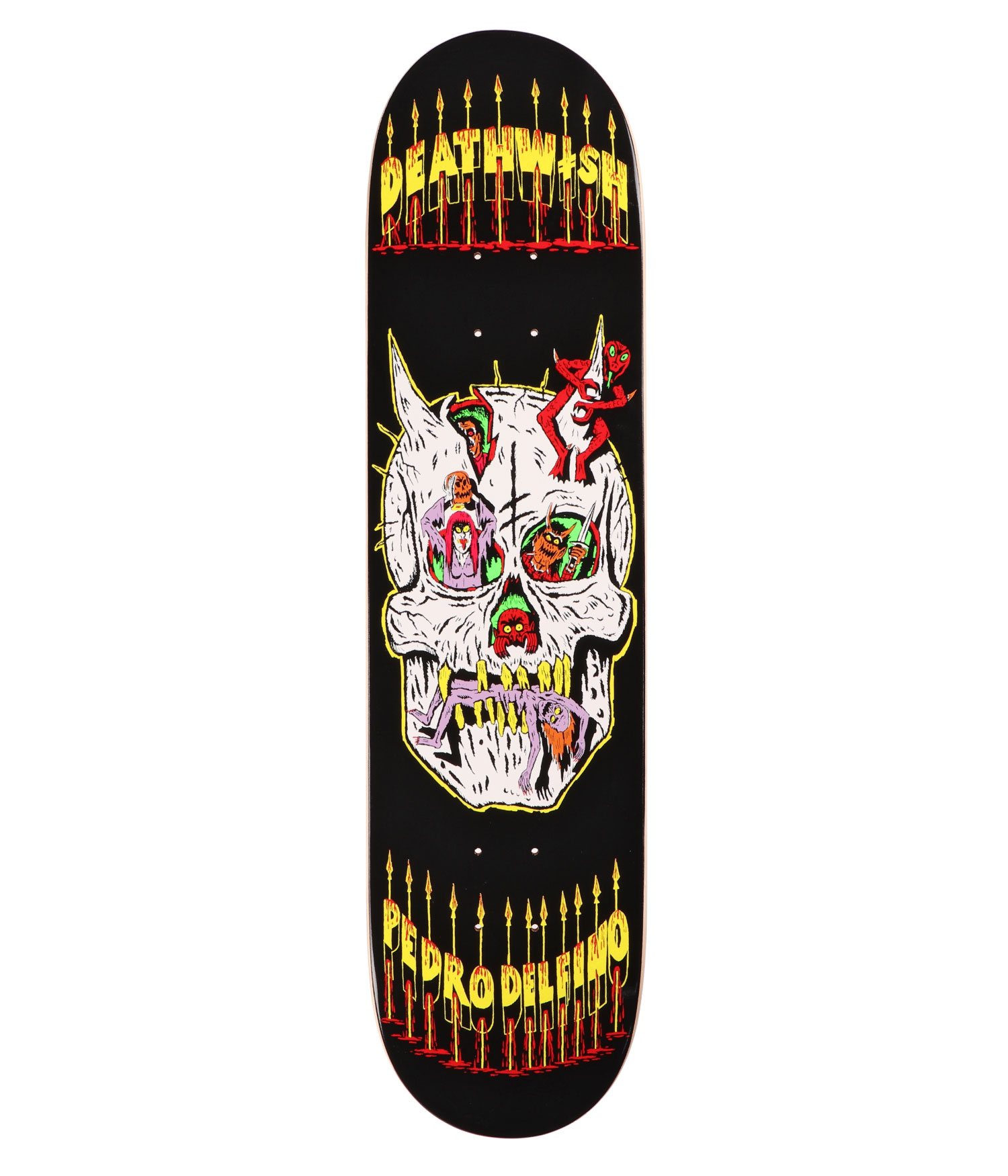 Deathwish Delfino Exorcism Failed 8.125" Skateboard Deck black