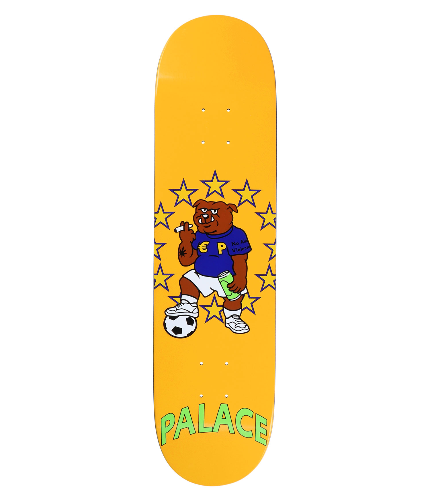 PALACE Bulldog 8" Skateboard Deck yellow