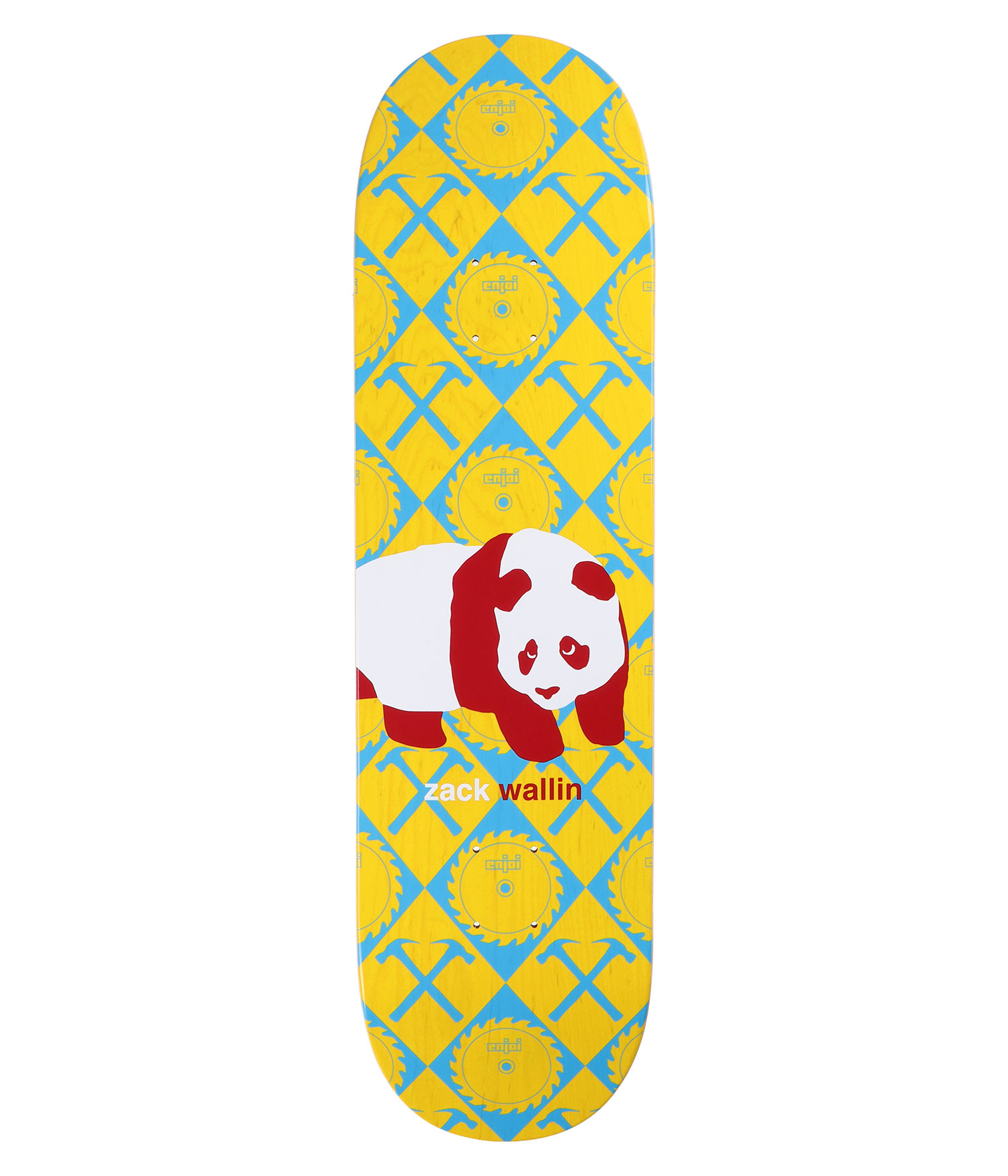 Enjoi Wallin Peekaboo Pro Panda Super Sap 8.5" Skateboard Deck blue yellow