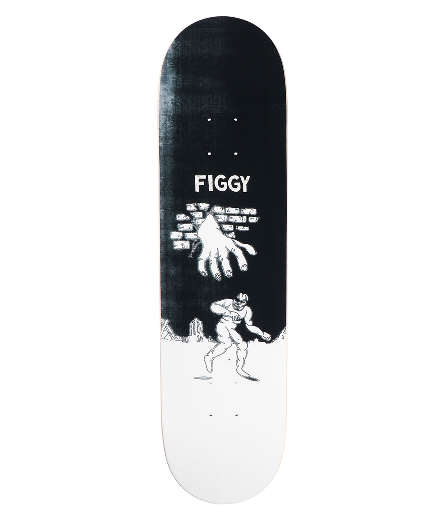 Baker Figgy Crop Circles 8" Skateboard Deck black white