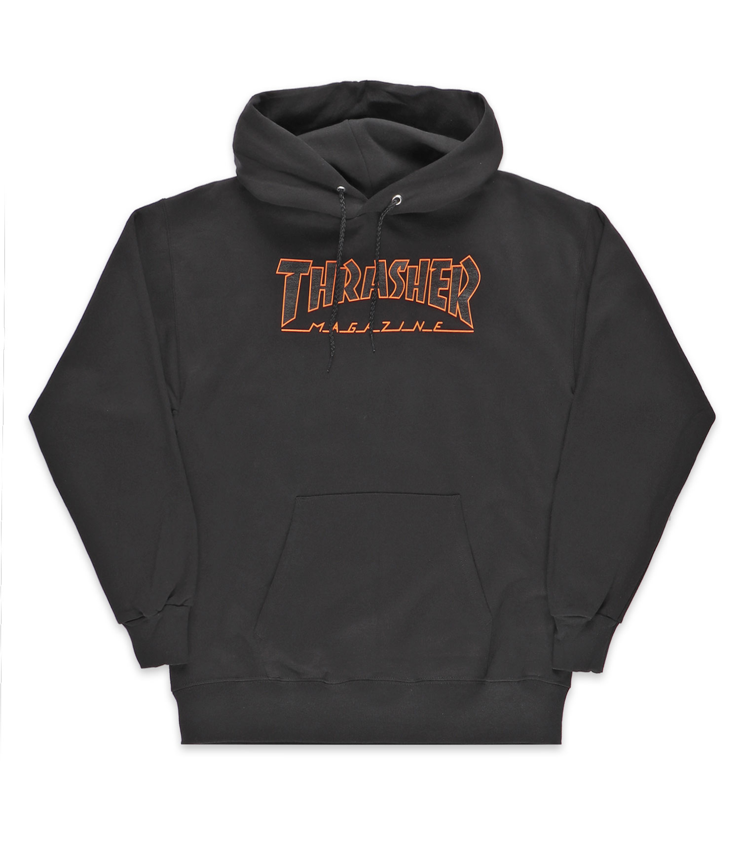 Thrasher Outlined Hoodie black orange Herren L