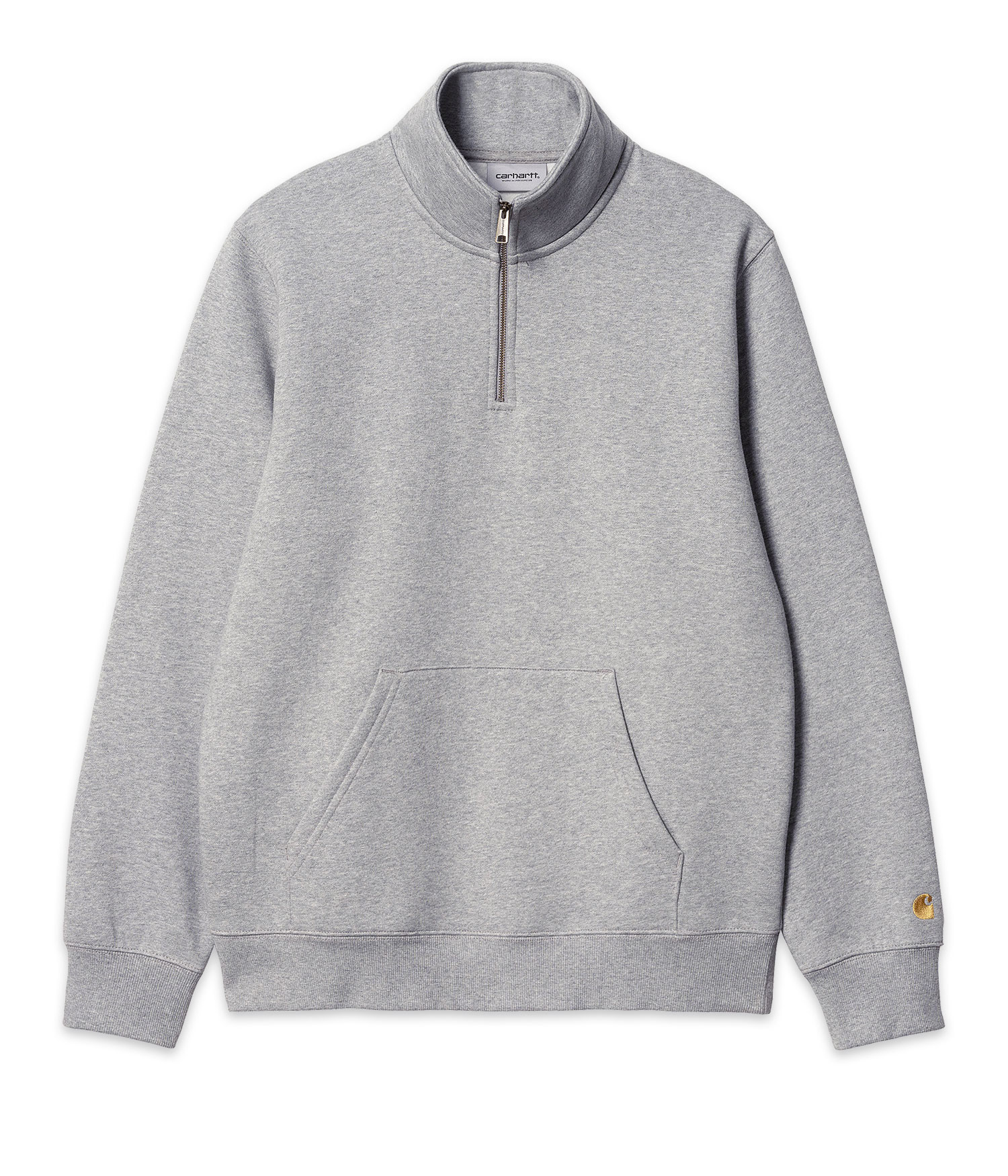 Carhartt WIP Chase Neck Zip Sweatshirt grey heather gold Herren XXL