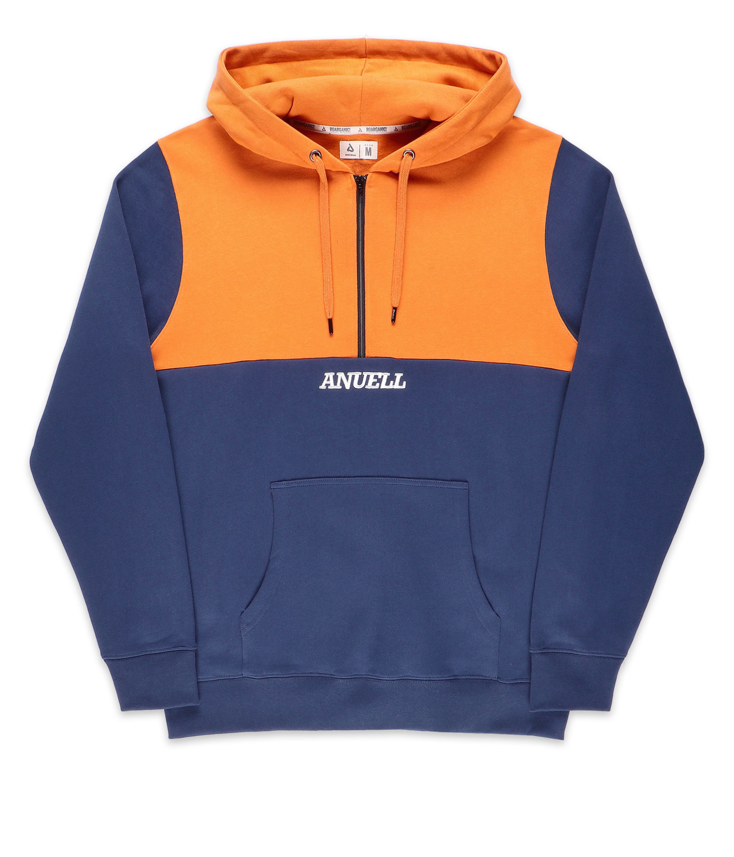 Anuell Ventor Organic Half Zip-Hoodie navy warm brown Herren M