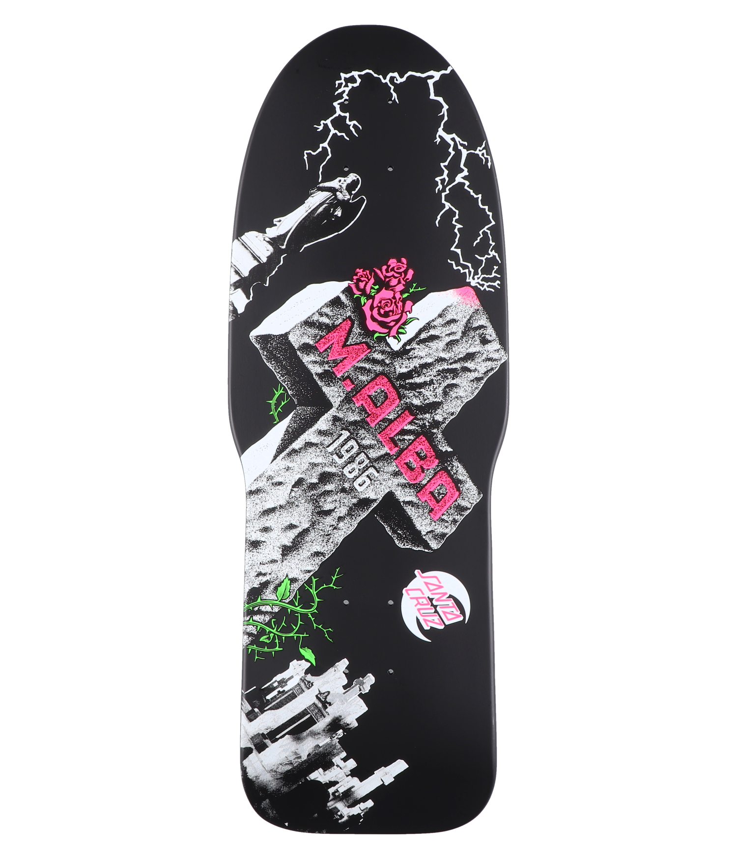 Santa Cruz Malba Tombstone Reissue 10.24" Skateboard Deck black