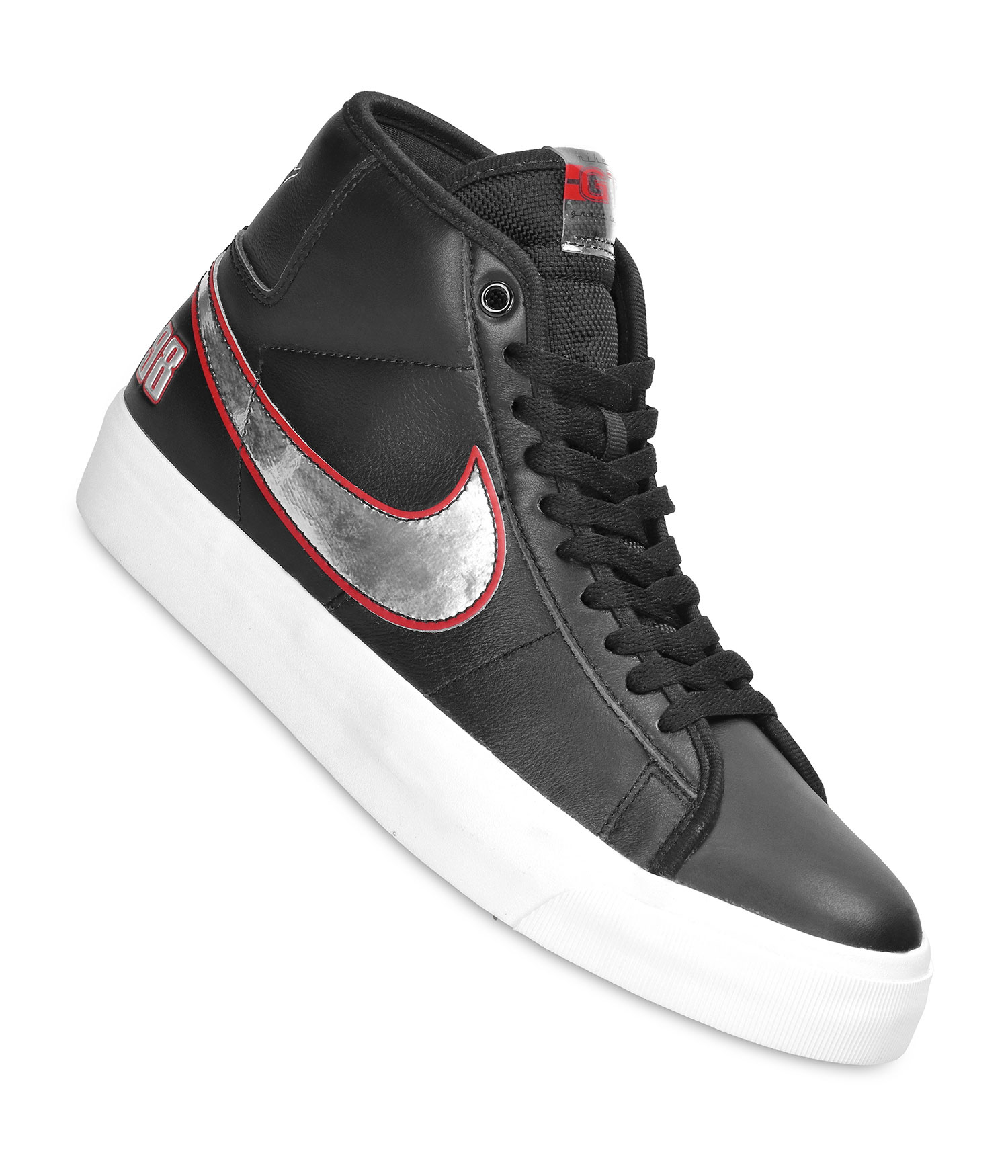 Nike SB Zoom Blazer Mid Pro GT Schuh black metallic silver US 9.5