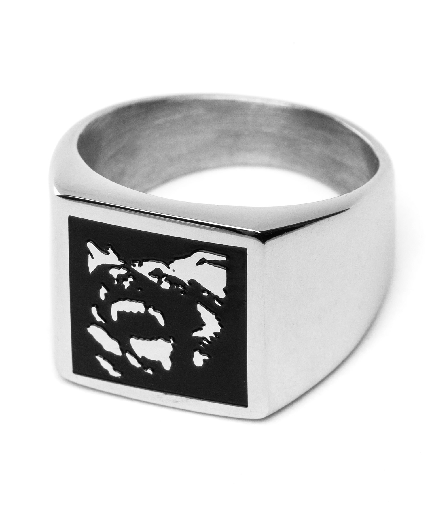 Wasted Paris Creep Ring silver black