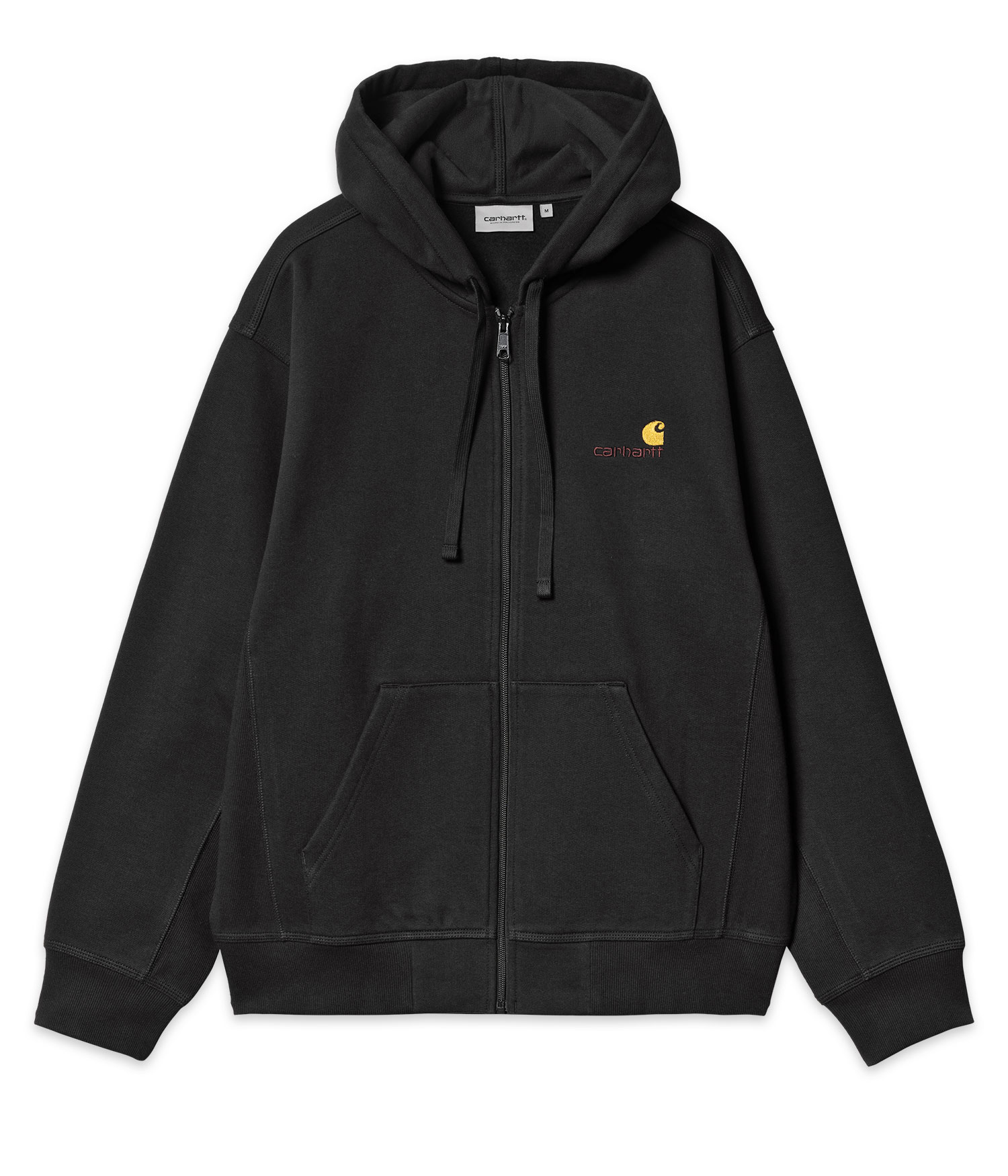 Carhartt WIP American Script Hooded Zip-Hoodie black Herren XL