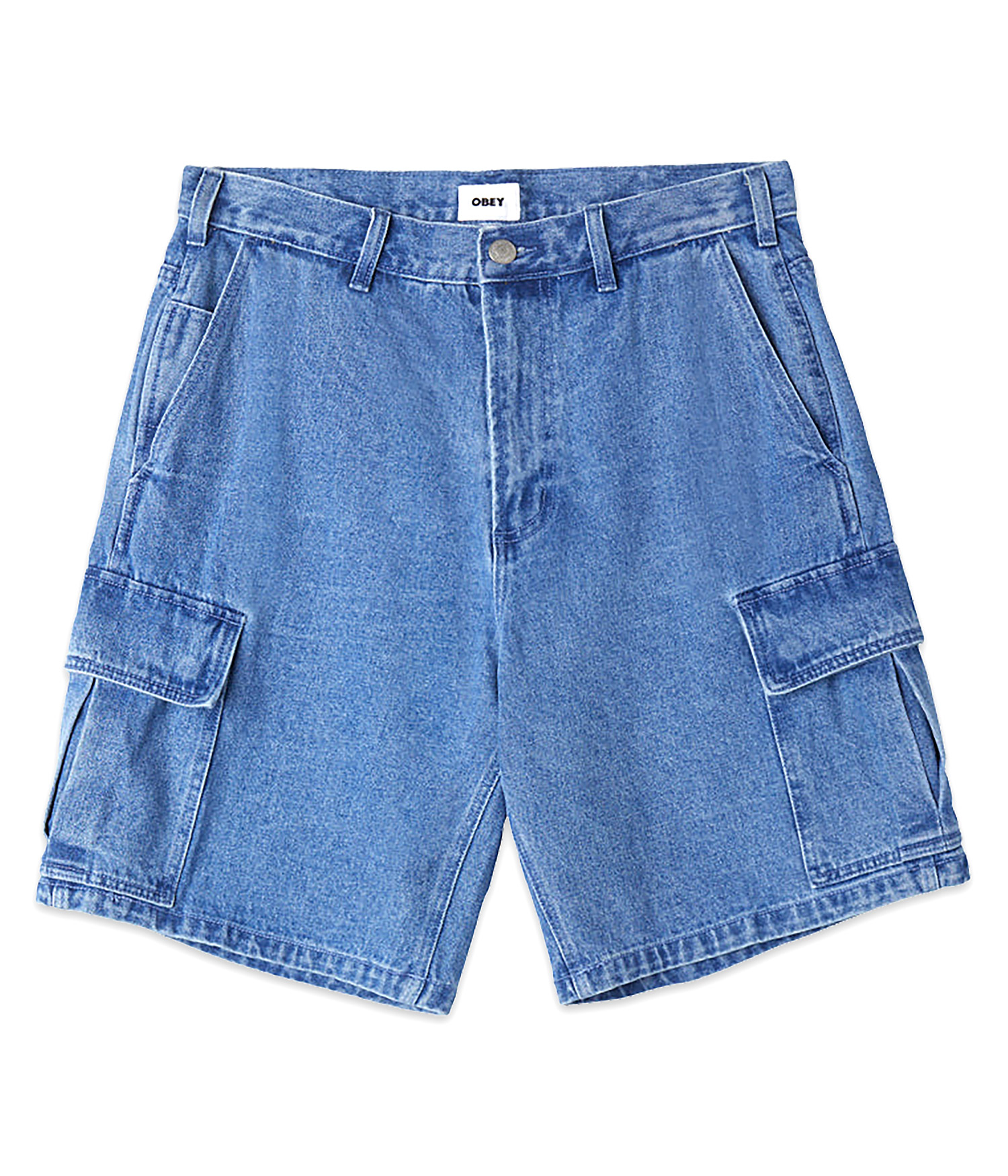 Obey Bigwig Denim Cargo Shorts light indigo Herren W28