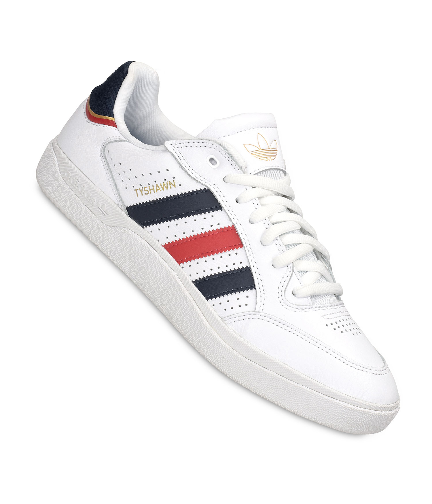 adidas Skateboarding Tyshawn Low Schuh white better scarlet gold Herren US 6