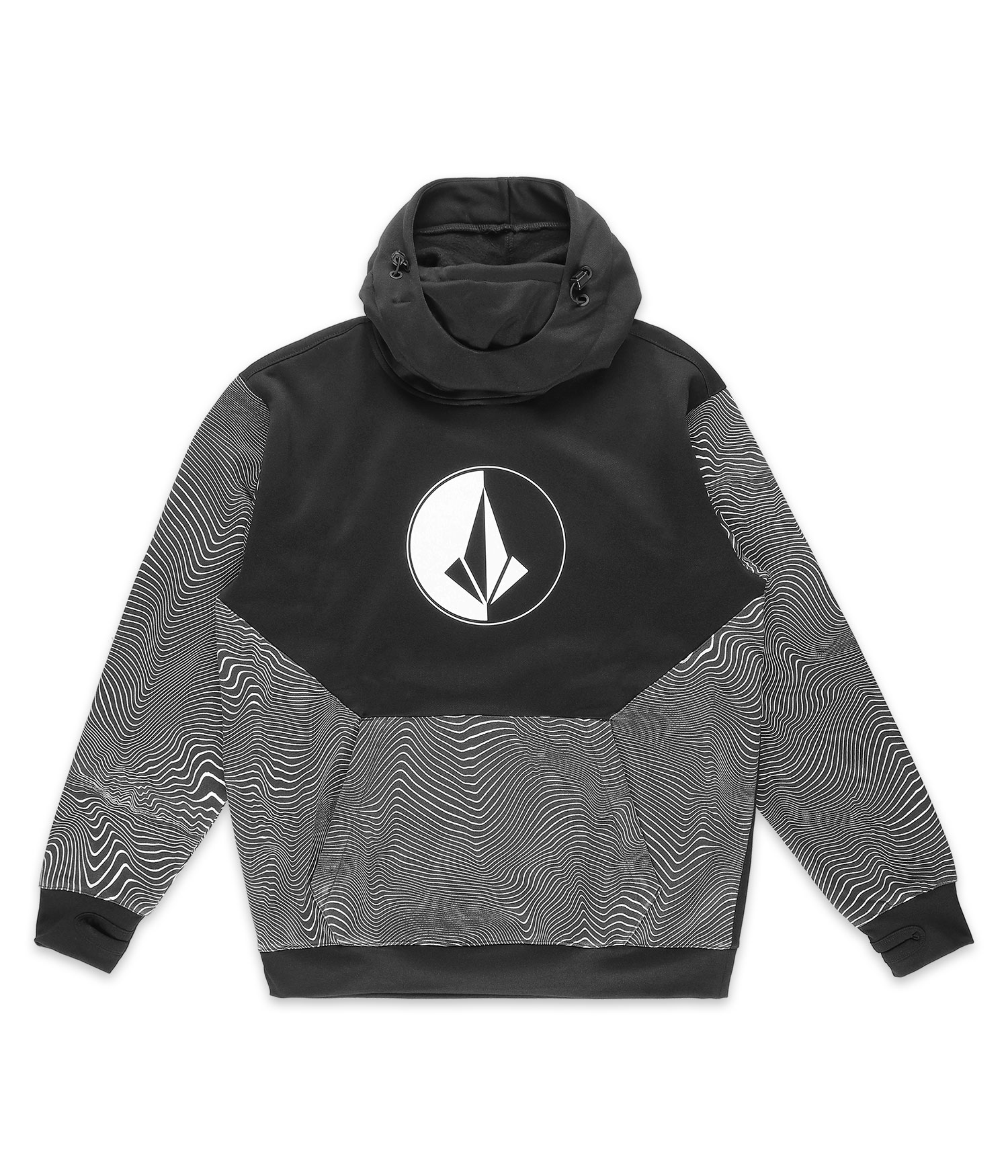 Volcom Hydro Riding Snow Hoodie black print Herren M