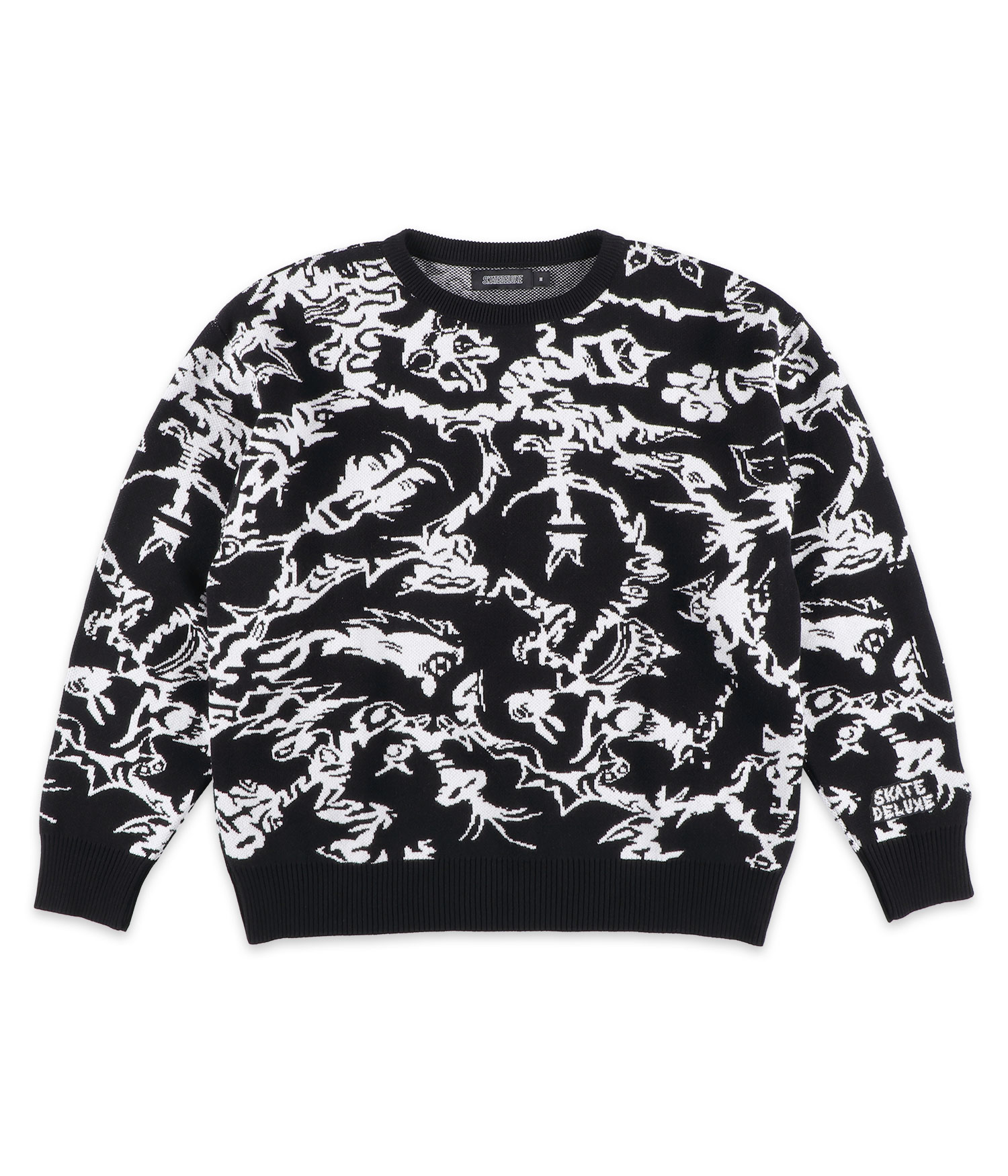 skatedeluxe Zinkey Knit Sweatshirt black white Herren L