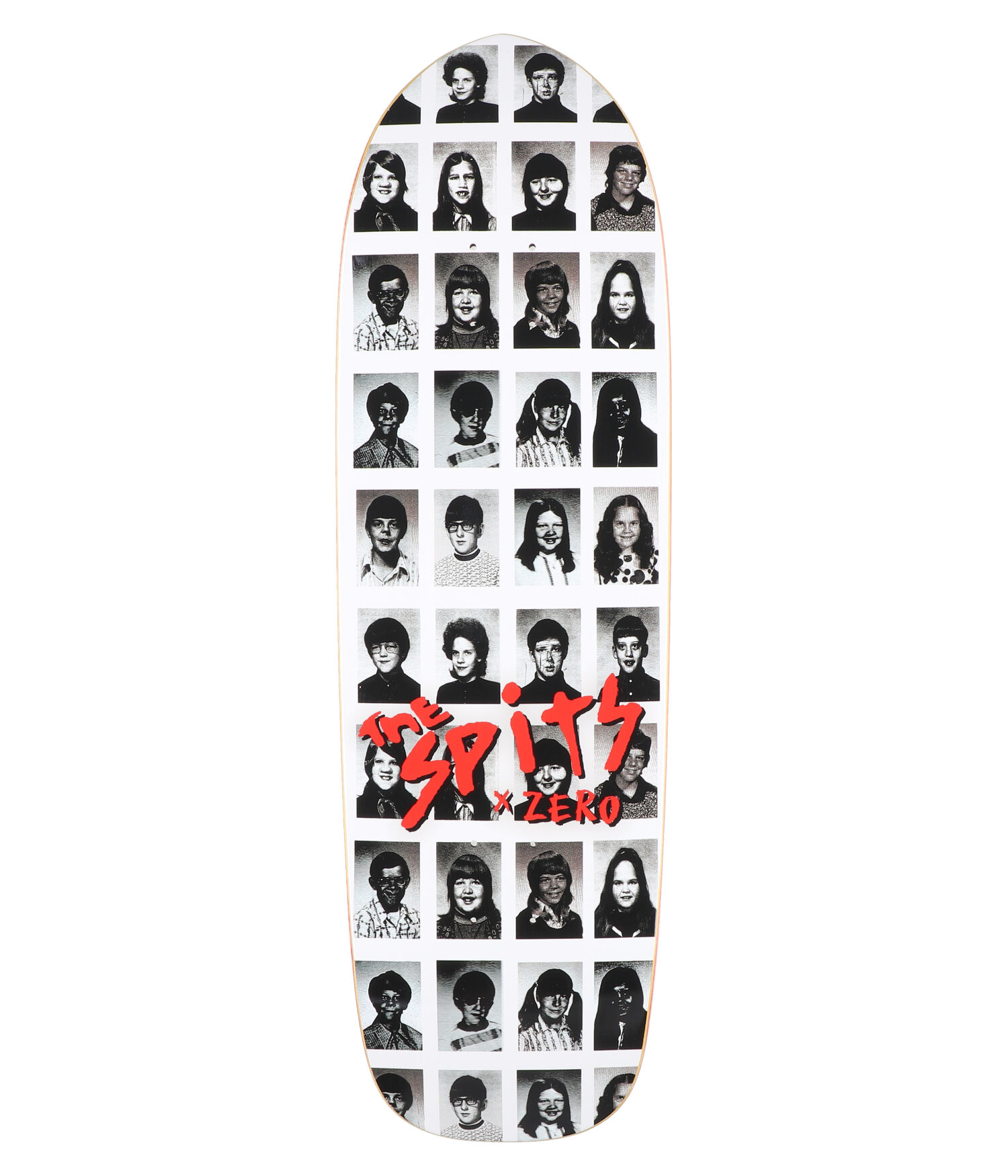 Zero x The Spits Schools Out Punk Point 9.25" Skateboard Deck white black