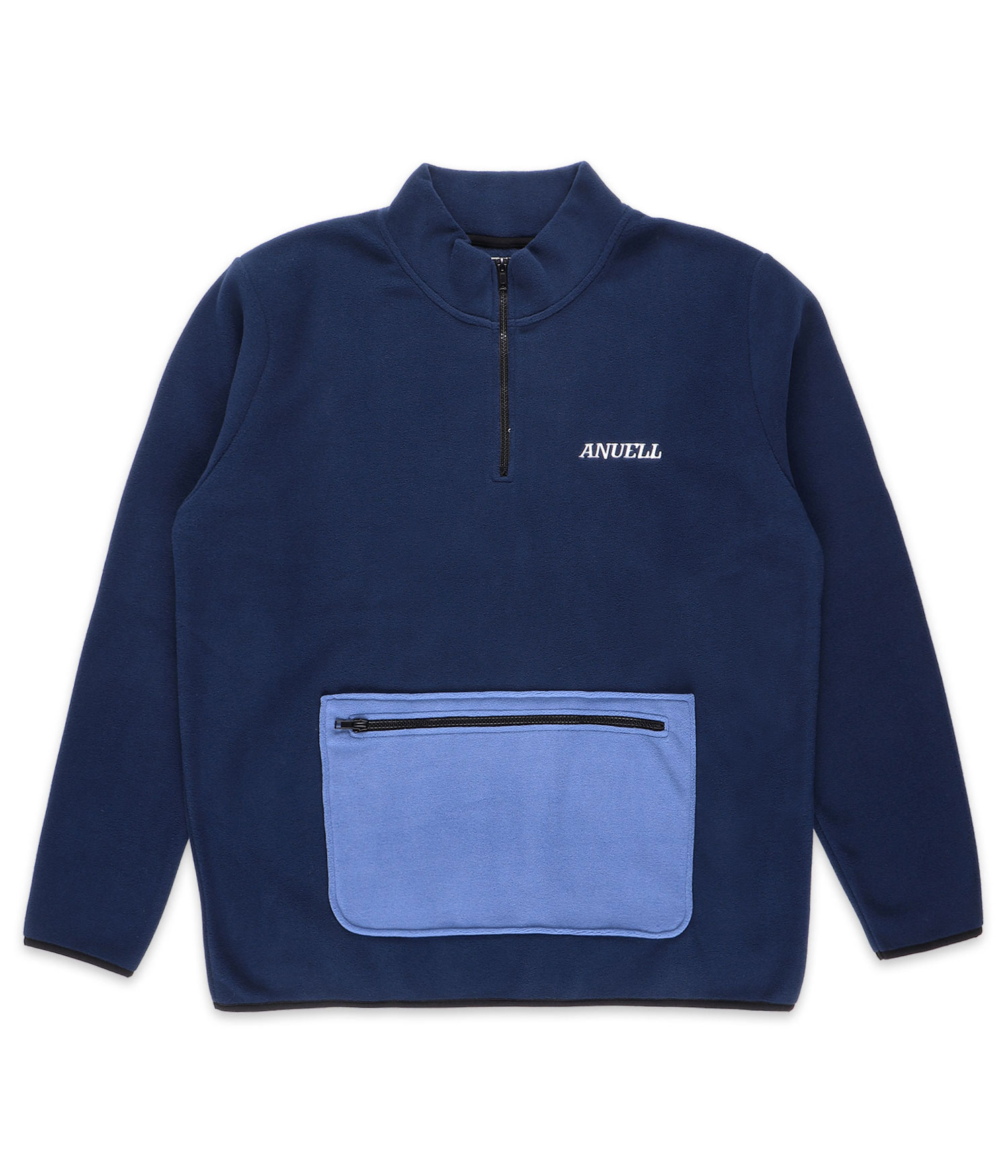 Anuell Kozor Fleece Half Zip Sweatshirt navy light blue Herren XXL