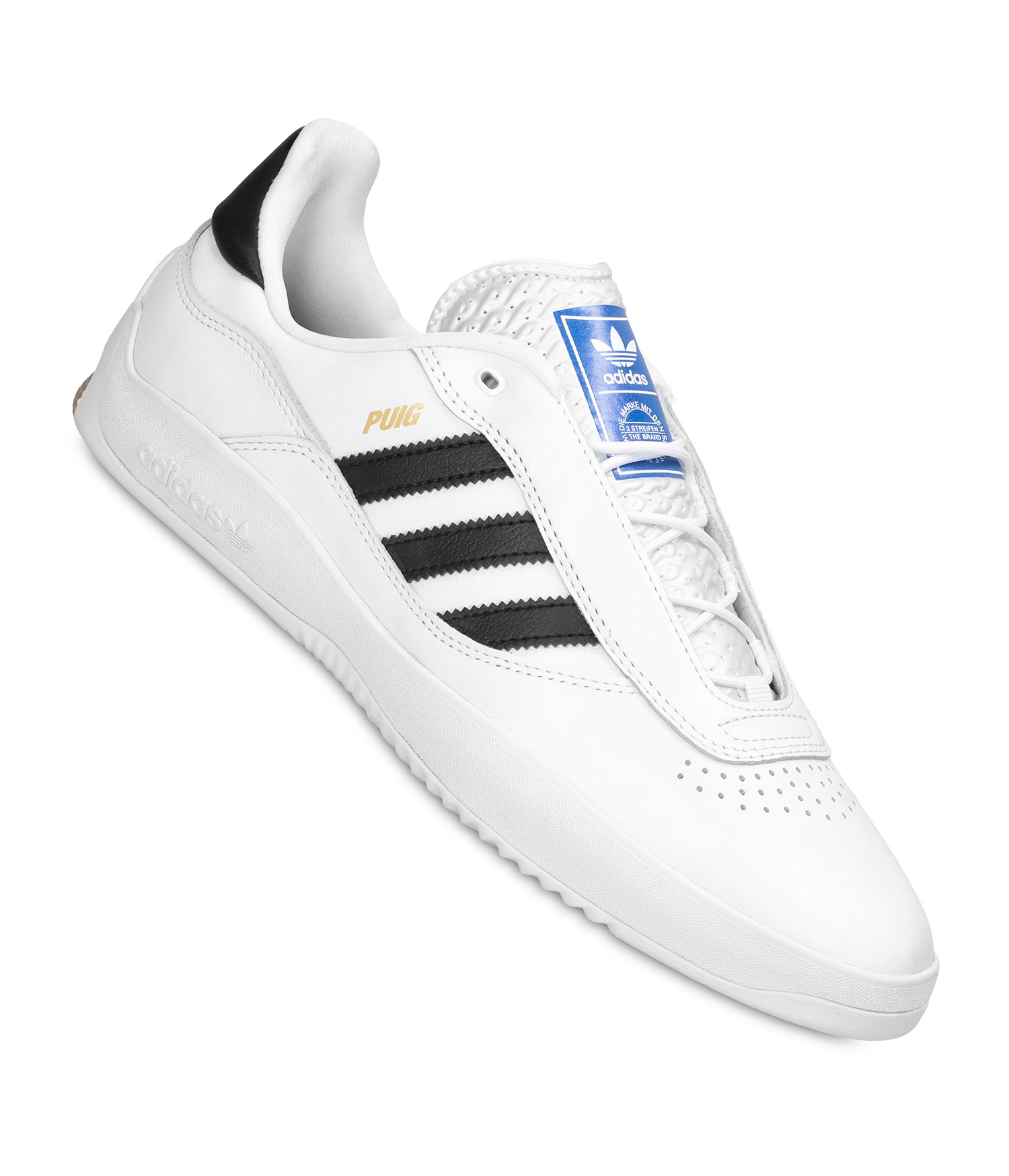 adidas Skateboarding Puig Schuh white core black bluebird Herren US 6.5
